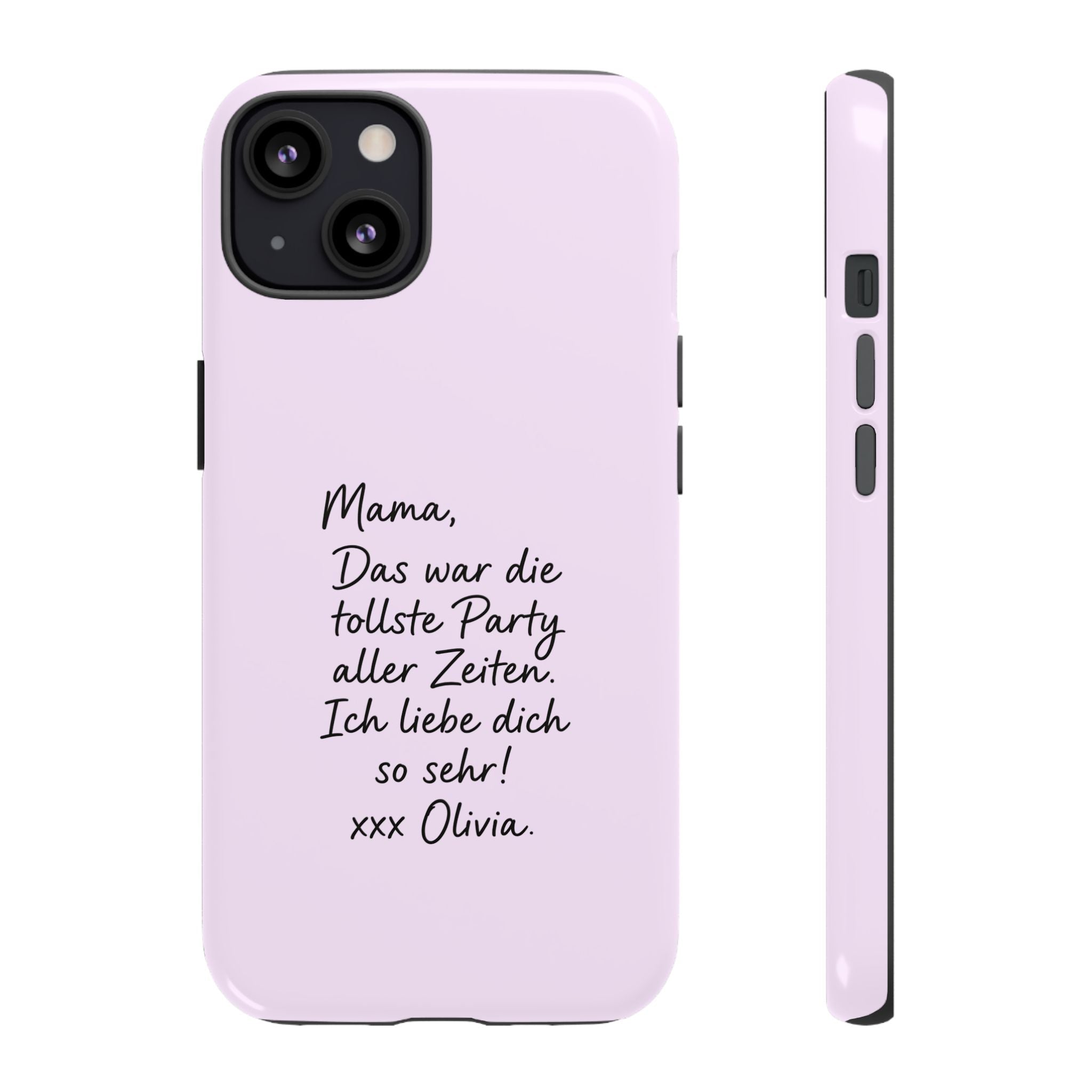 LAVENDEL mit handgeschriebener Notiz – Personalisierte Handyhülle mit Dual-Layer-Schutz