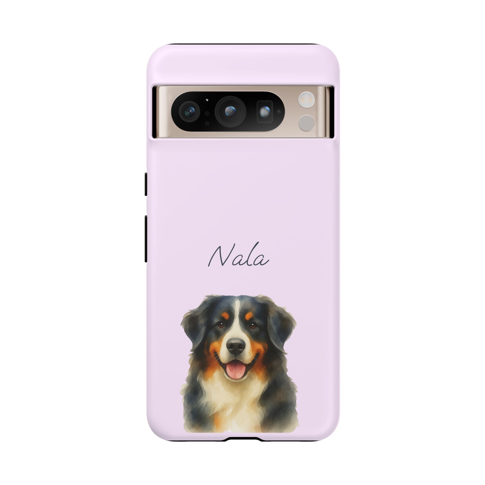 Pet Aquarell Lavendel – Personalisierte Handyhülle mit Dual-Layer-Schutz