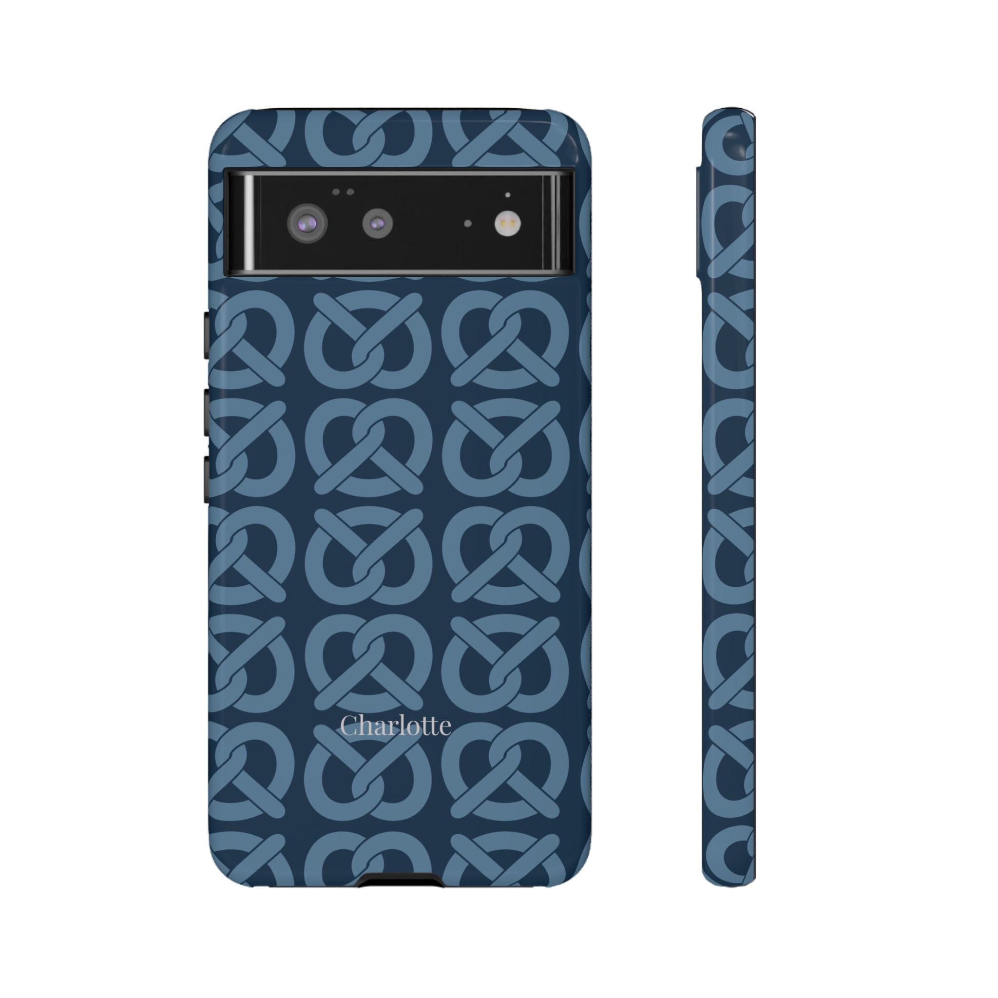 BREZN MONOGRAMM NACHTBLAU – Personalisierte Handyhülle mit Dual-Layer-Schutz