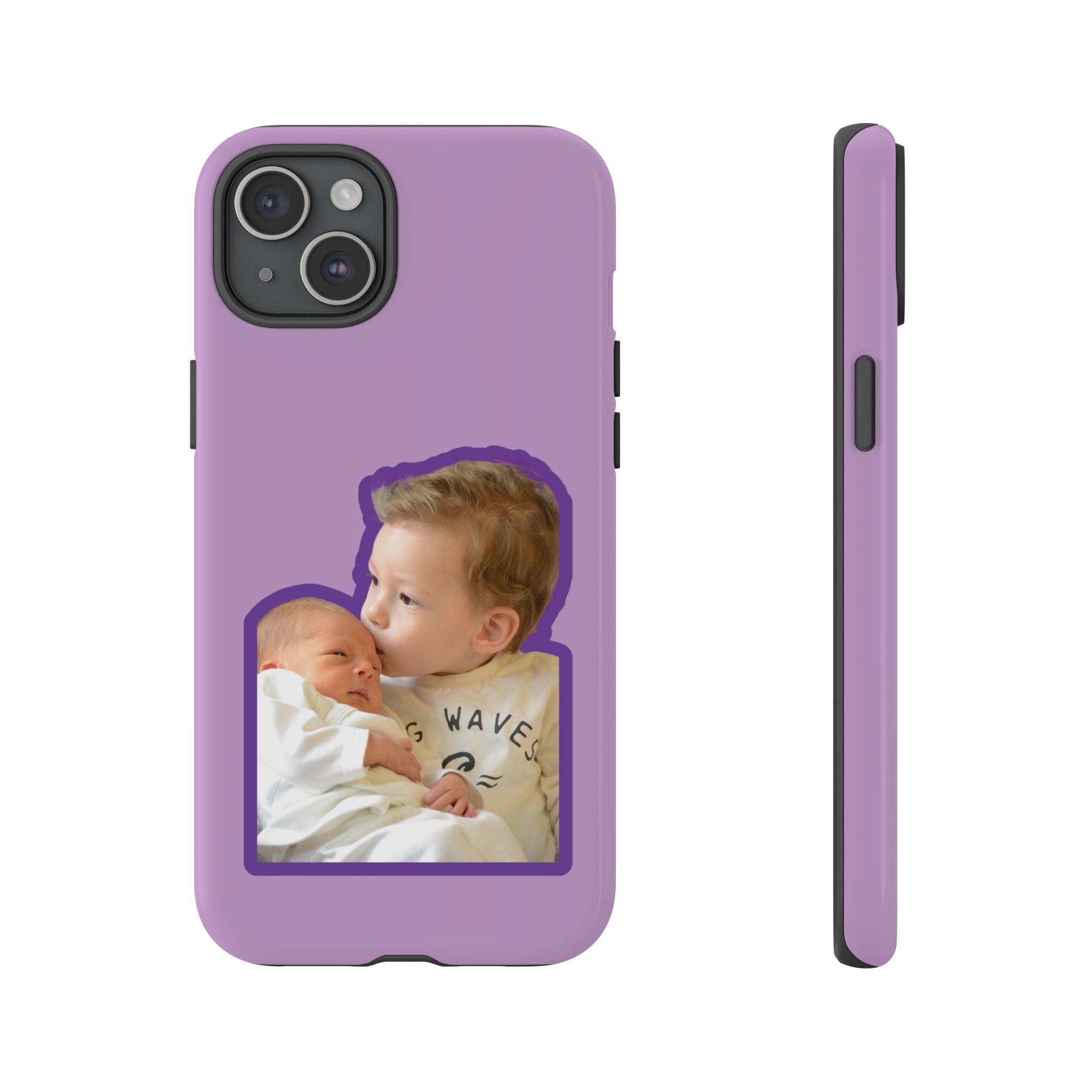 PURPLE CARTOON – Personalisierte Foto Handyhülle mit Dual-Layer-Schutz