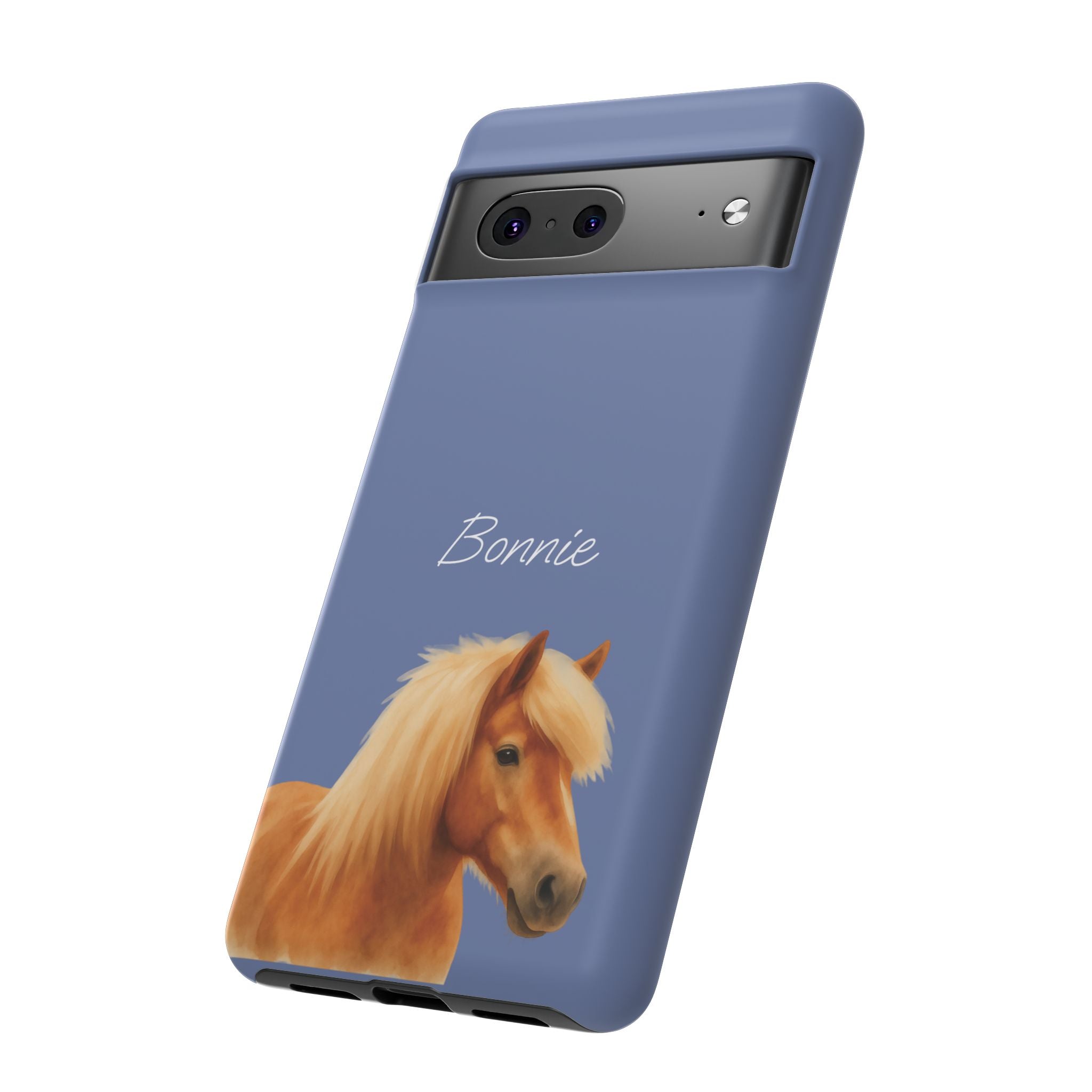PET AQUARELL DUSTY BLUE – Personalisierte Handyhülle mit Dual-Layer-Schutz