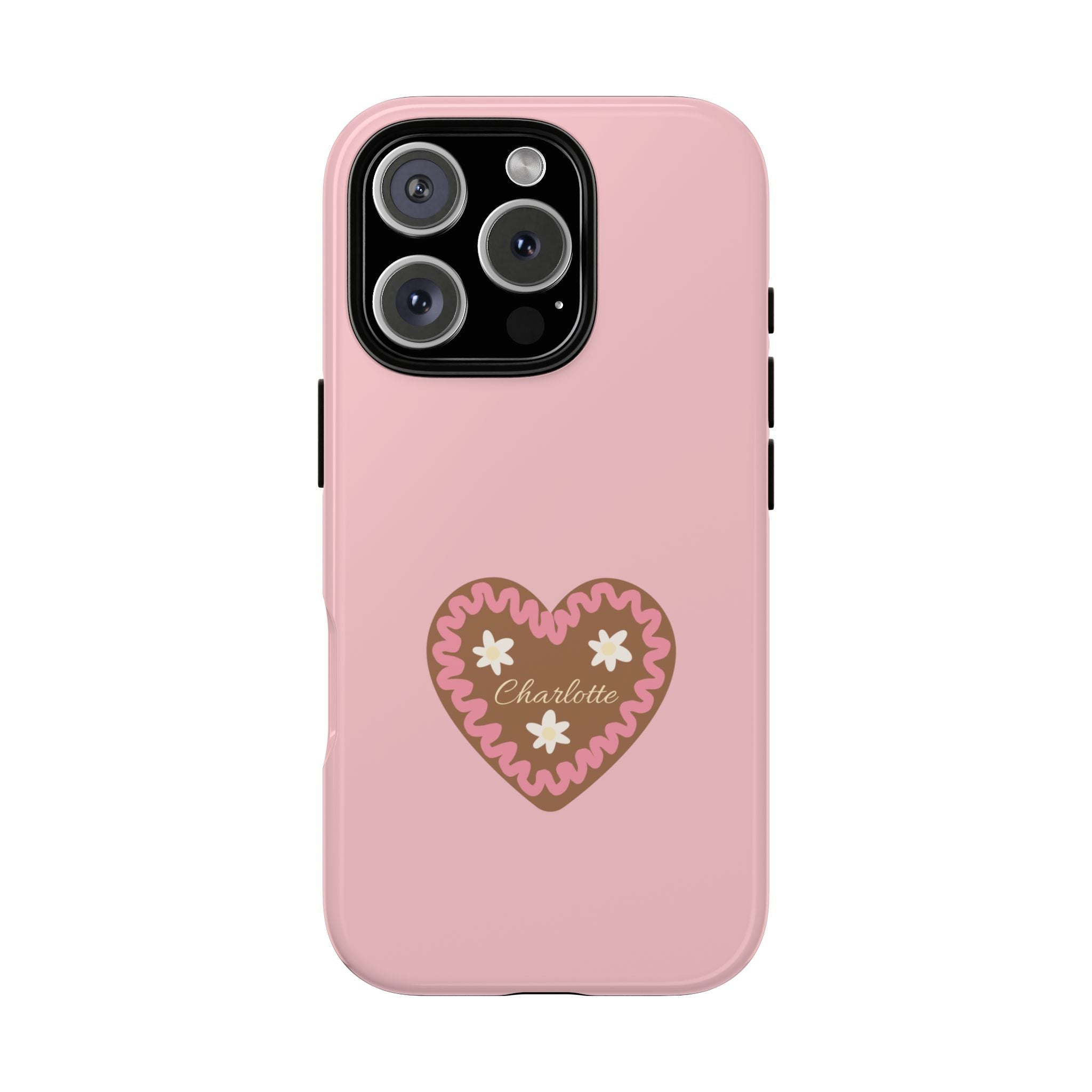 WIESNHERZ ROSE – Personalisierte Handyhülle mit Dual-Layer-Schutz