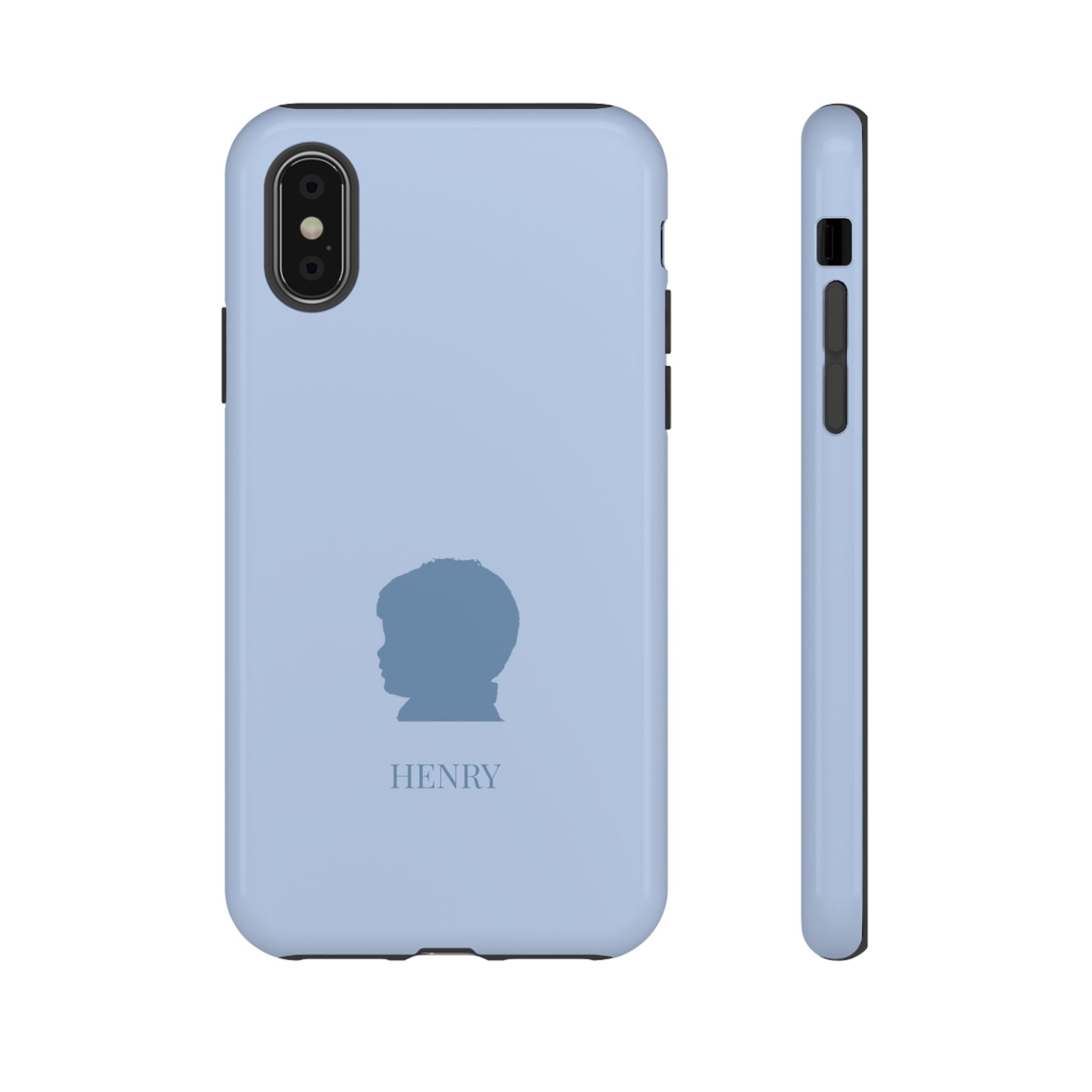 SILHOUETTE BLUE – Personalisierte Handyhülle mit Dual-Layer-Schutz