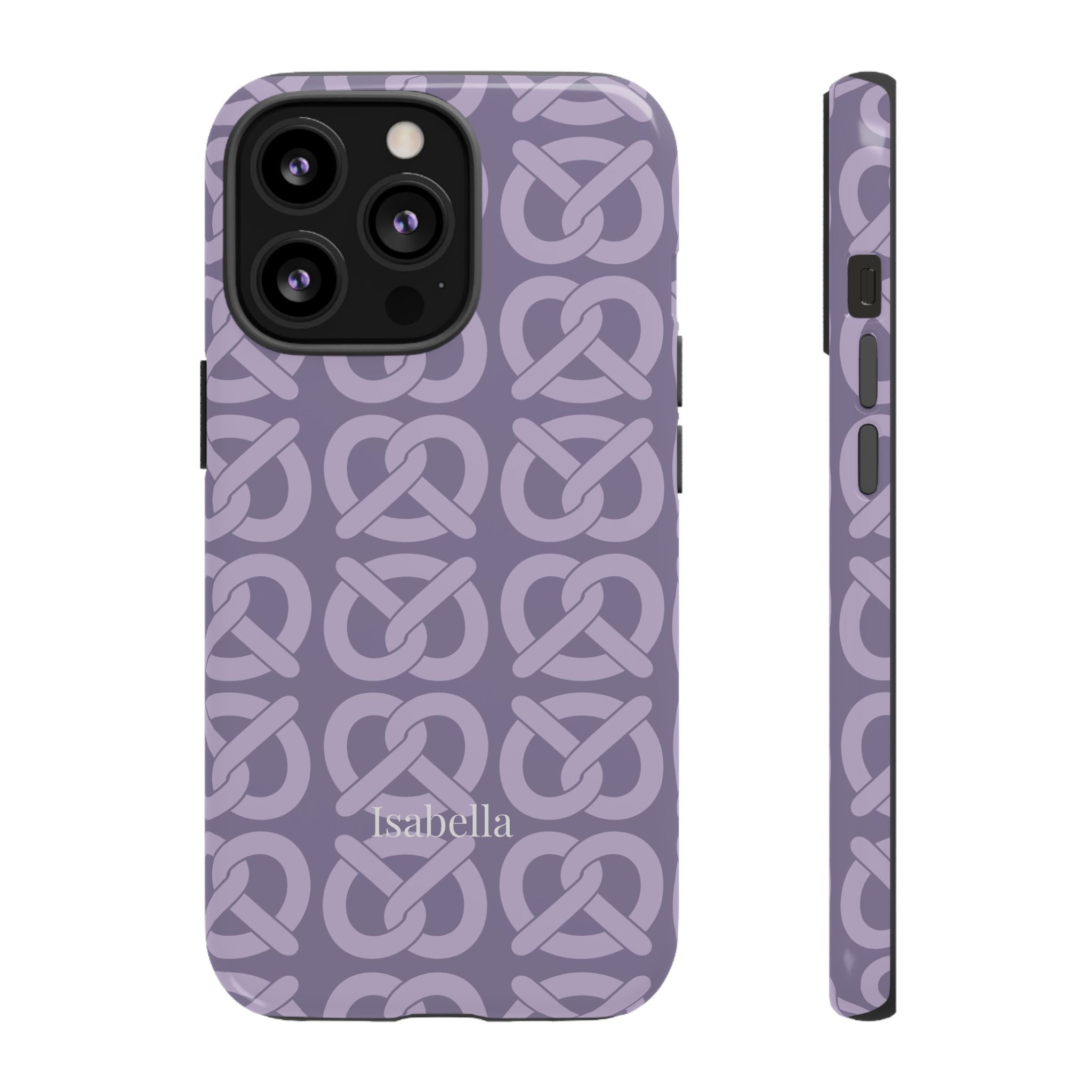 BREZN MONOGRAMM LAVENDEL – Personalisierte Handyhülle mit Dual-Layer-Schutz