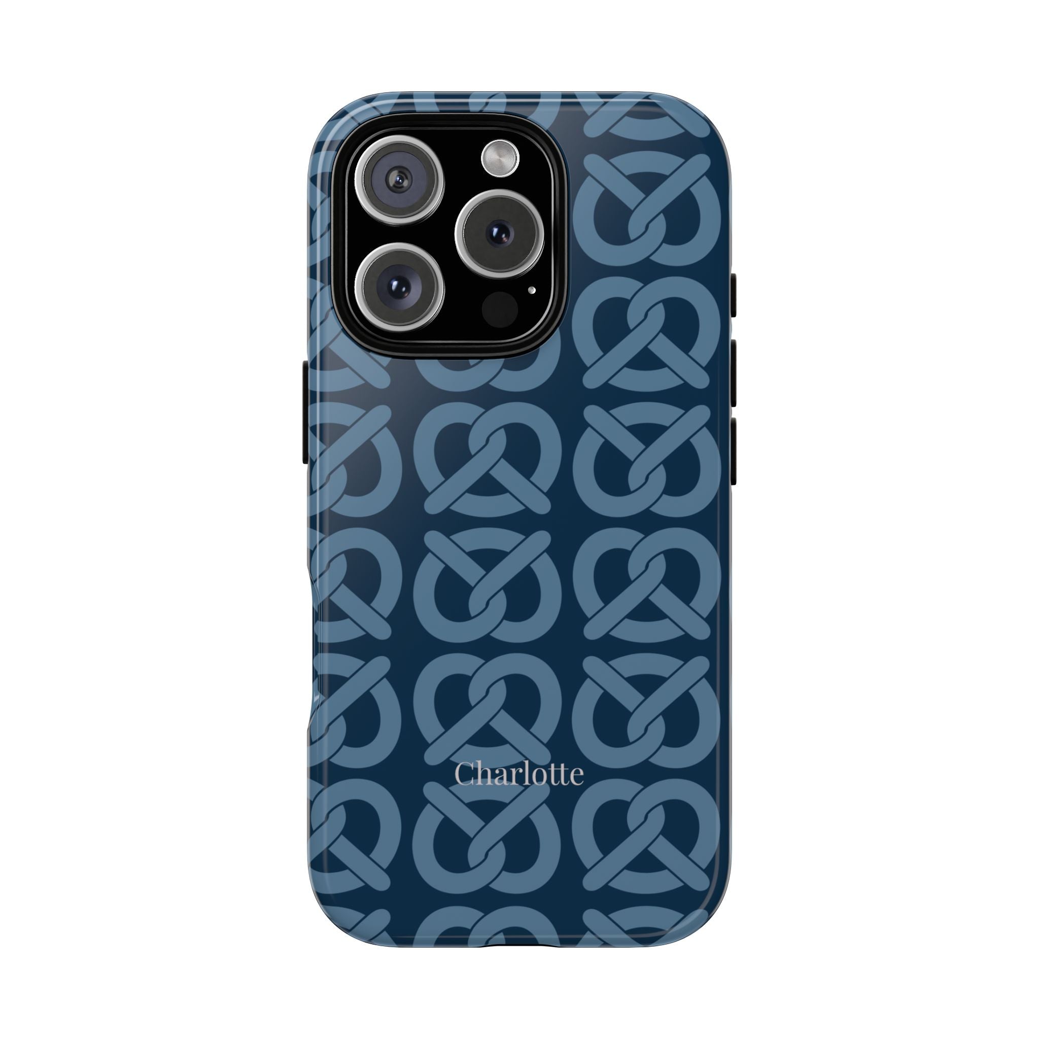 BREZN MONOGRAMM NACHTBLAU – Personalisierte Handyhülle mit Dual-Layer-Schutz
