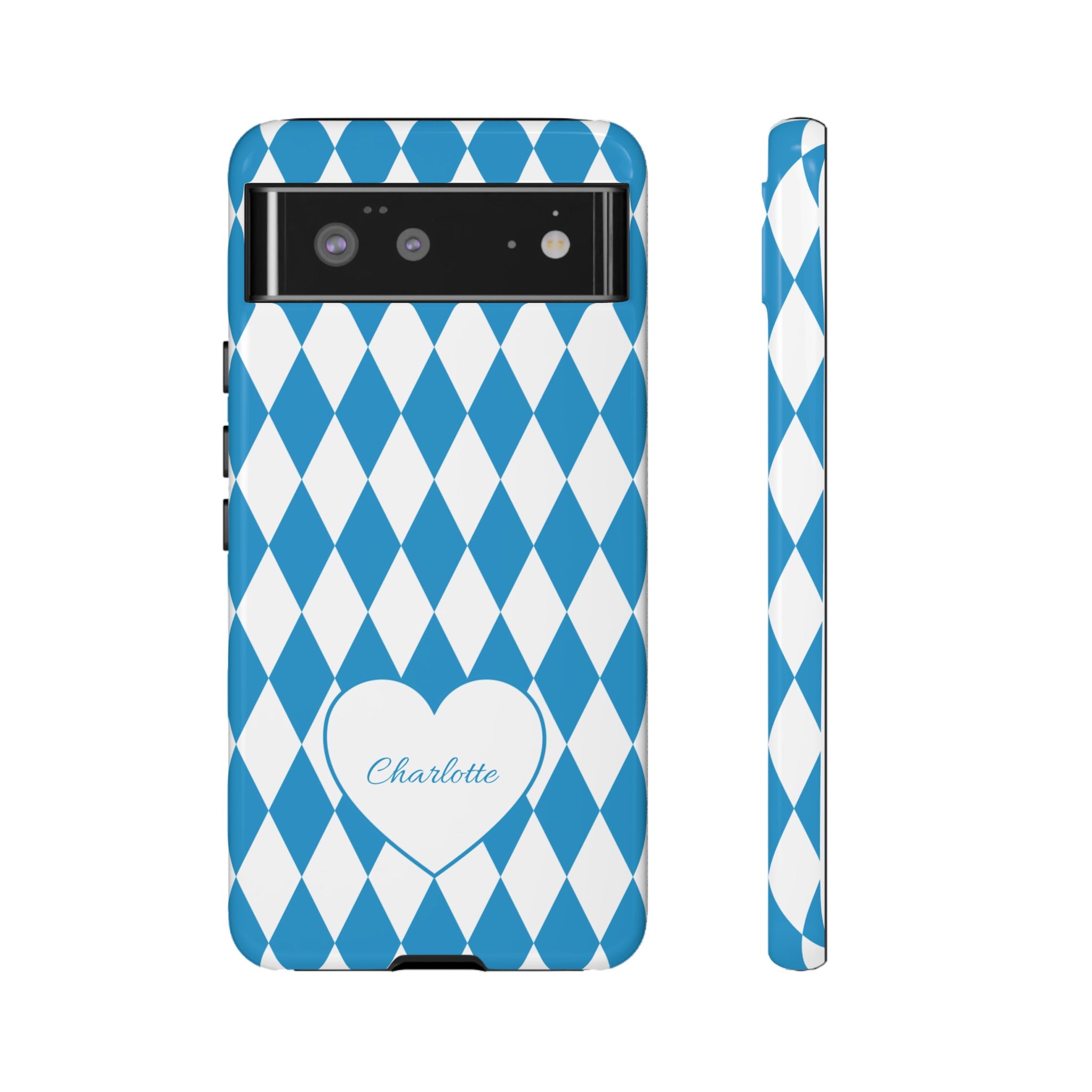 BAYERN BLAU WEISS – Personalisierte Handyhülle mit Dual-Layer-Schutz