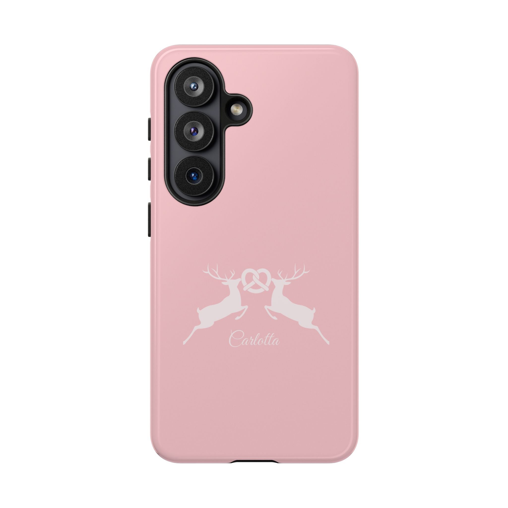 HIRSCH ROSE – Personalisierte Handyhülle mit Dual-Layer-Schutz