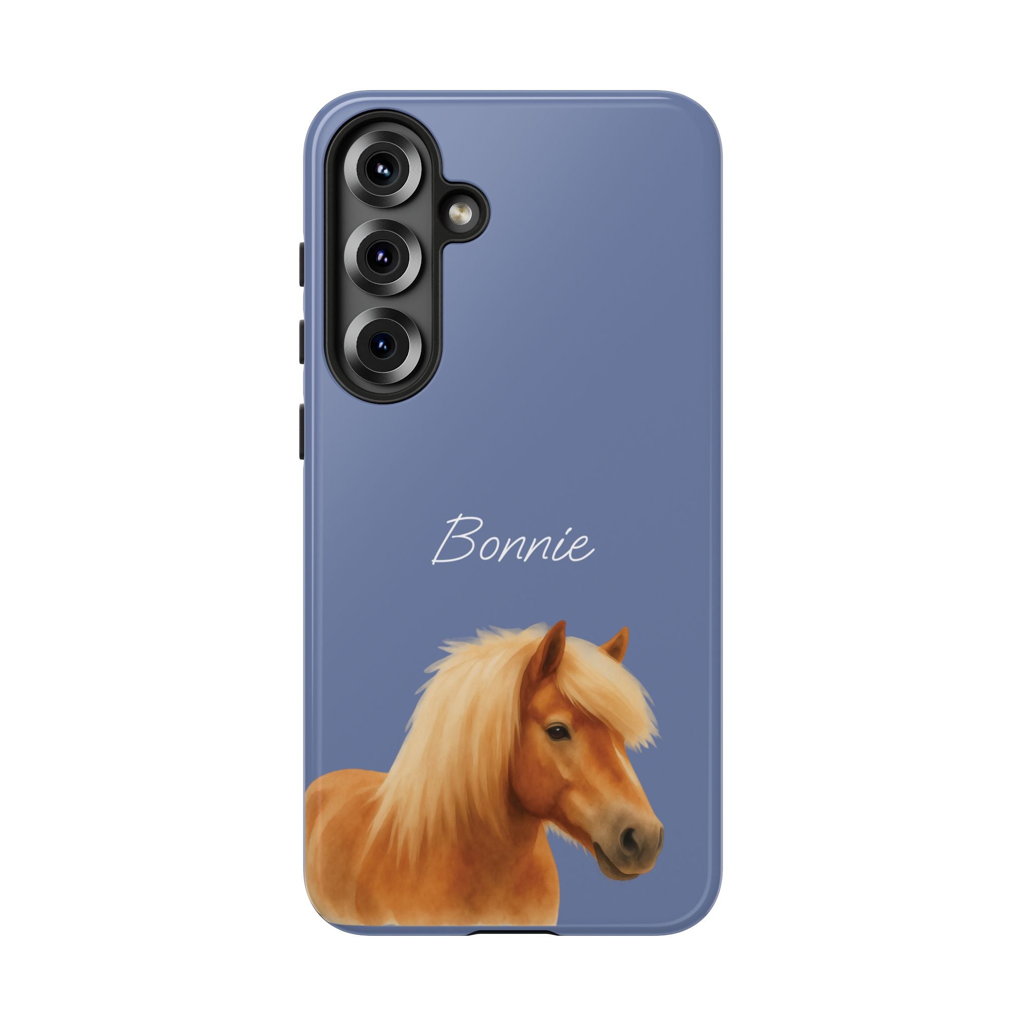 PET AQUARELL DUSTY BLUE – Personalisierte Handyhülle mit Dual-Layer-Schutz