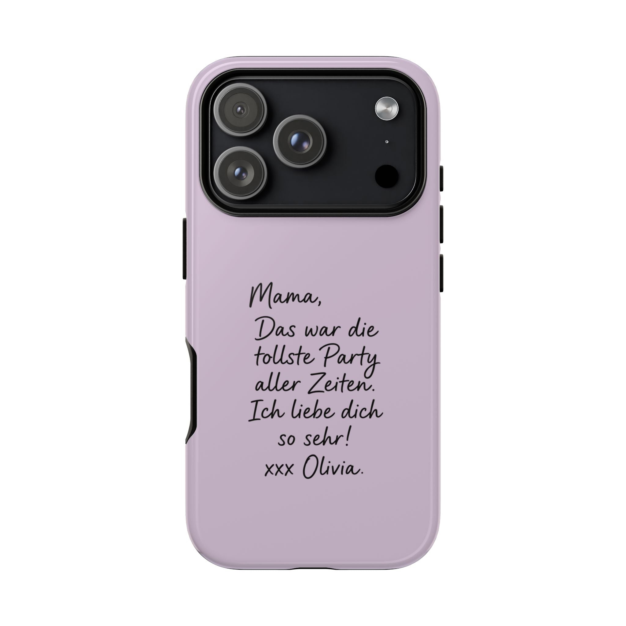 LAVENDER HANDWRITTEN NOTE – Personalisierte Handyhülle mit Dual-Layer-Schutz
