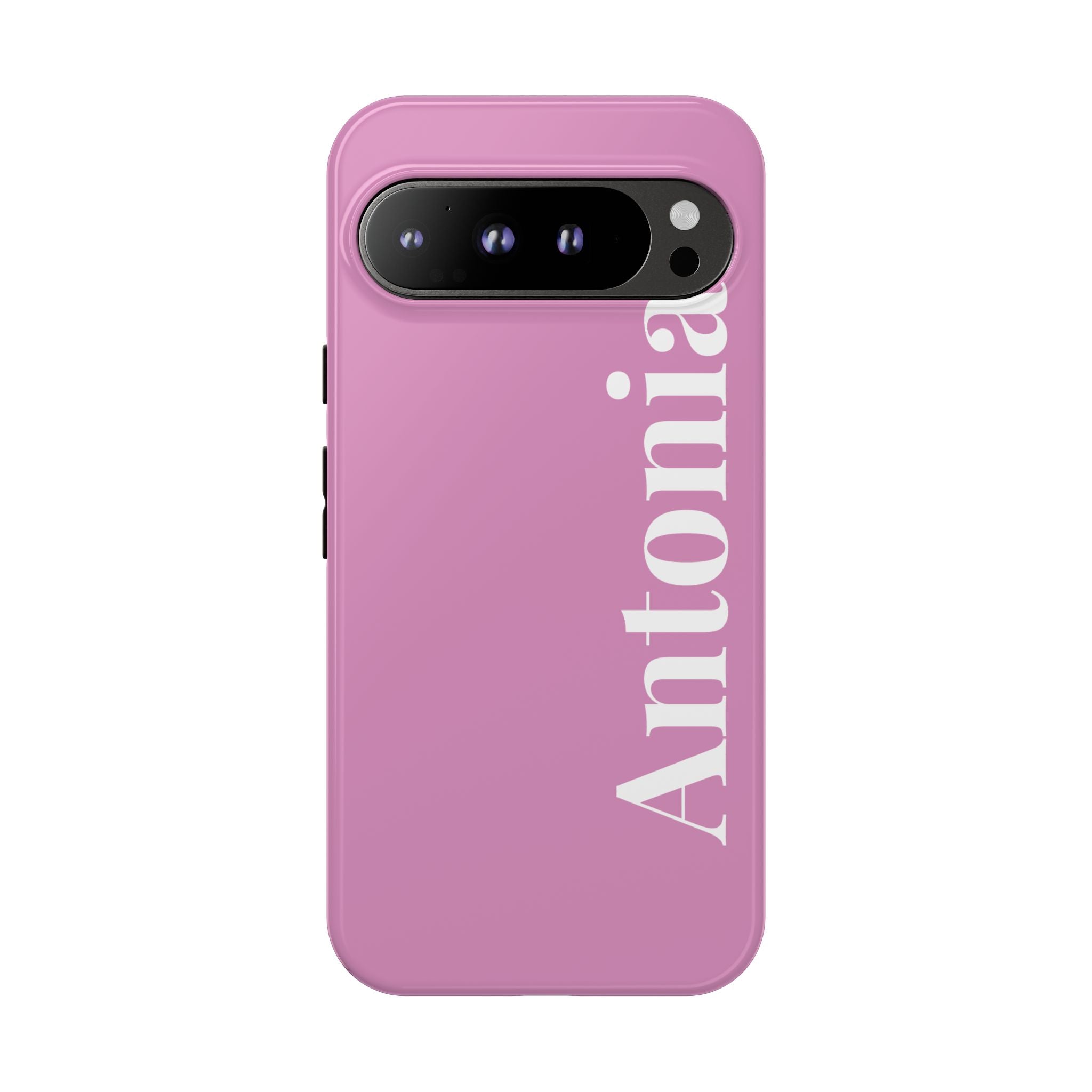 PINK BOLD NAME – Personalisierte Handyhülle mit Dual-Layer-Schutz