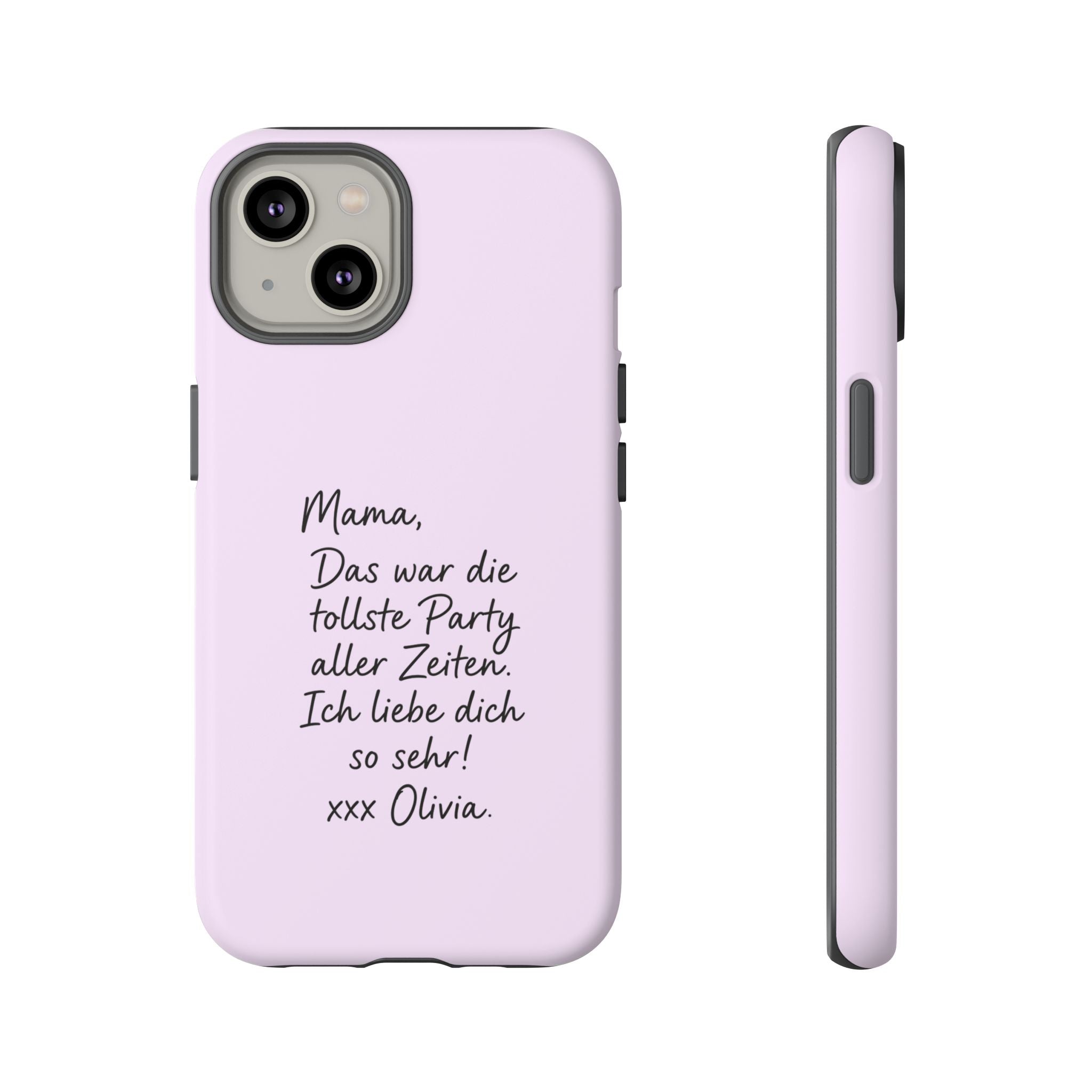 LAVENDEL mit handgeschriebener Notiz – Personalisierte Handyhülle mit Dual-Layer-Schutz