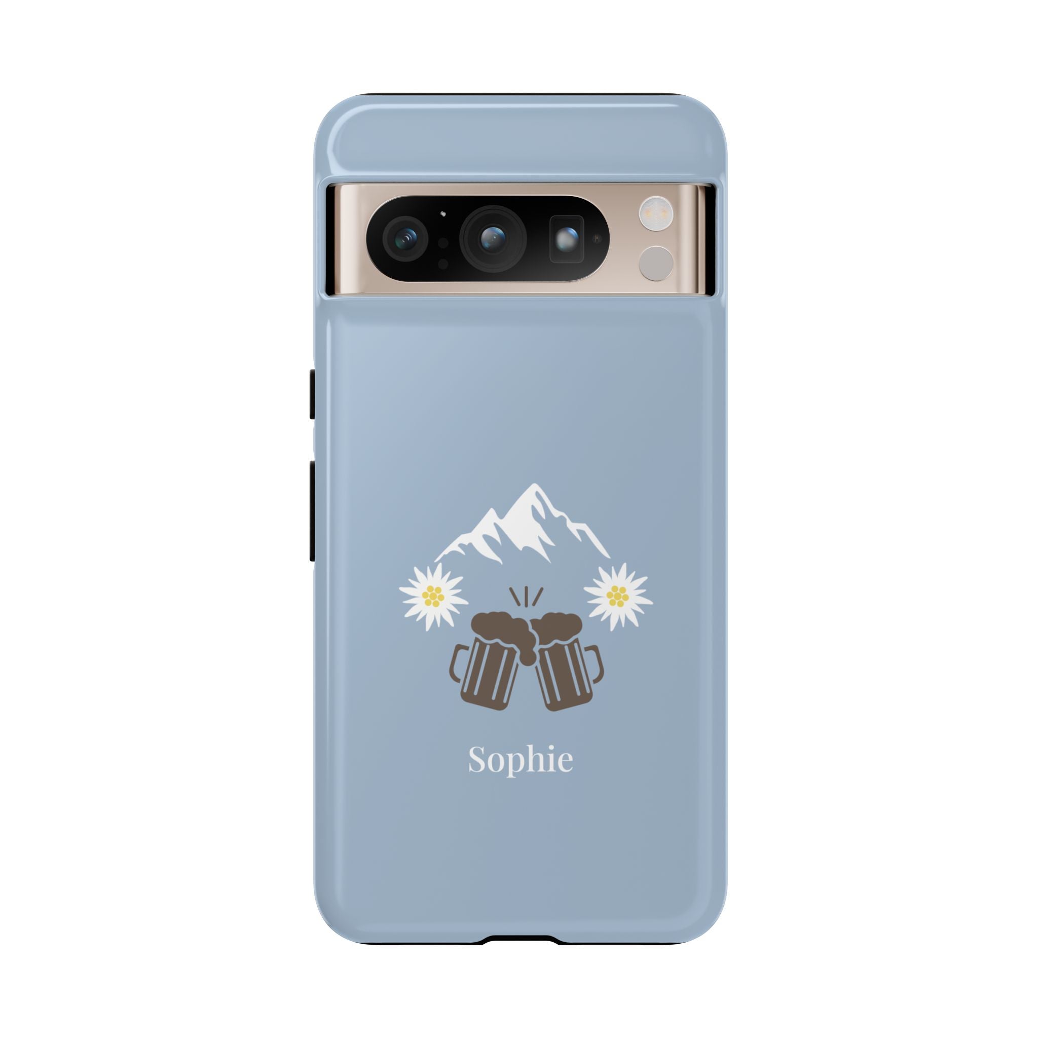 O'ZAPFT PASTELLBLAU – Personalisierte Handyhülle mit Dual-Layer-Schutz