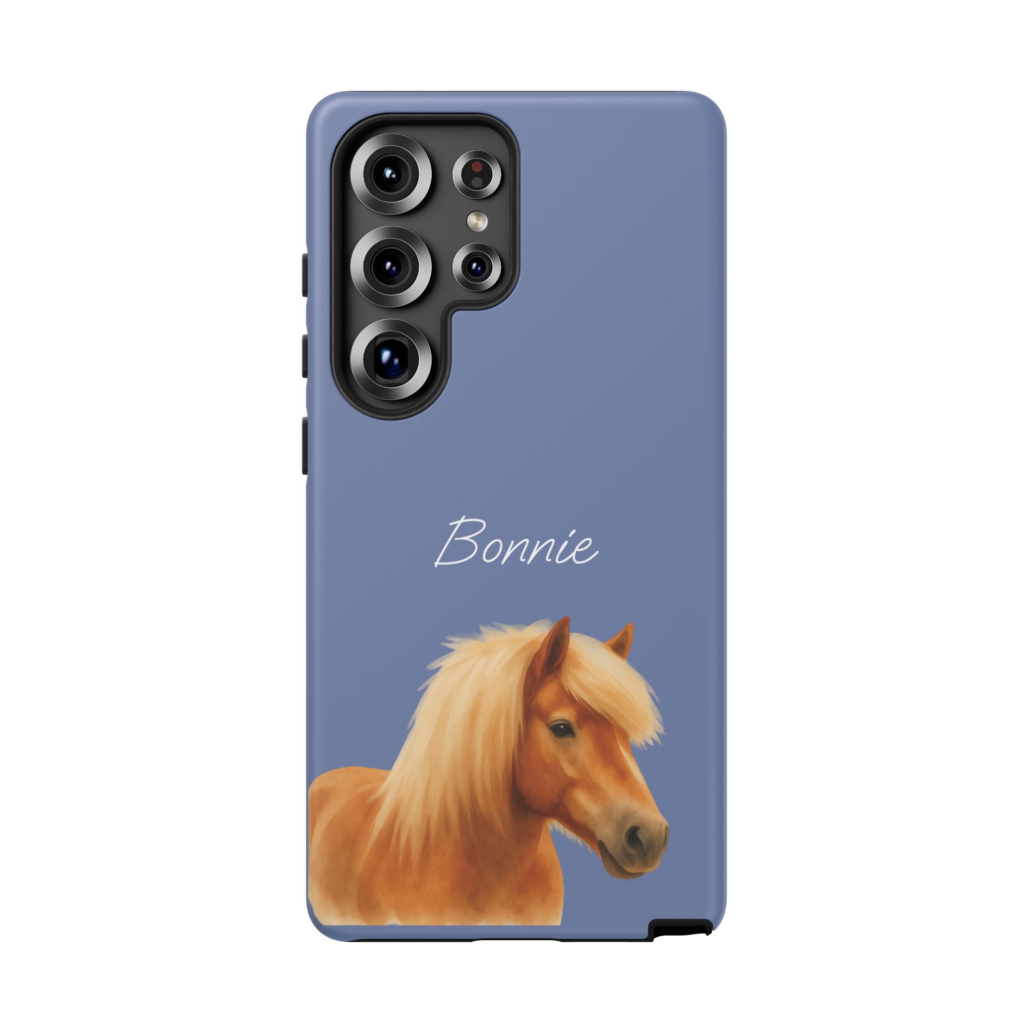 PET AQUARELL DUSTY BLUE – Personalisierte Handyhülle mit Dual-Layer-Schutz