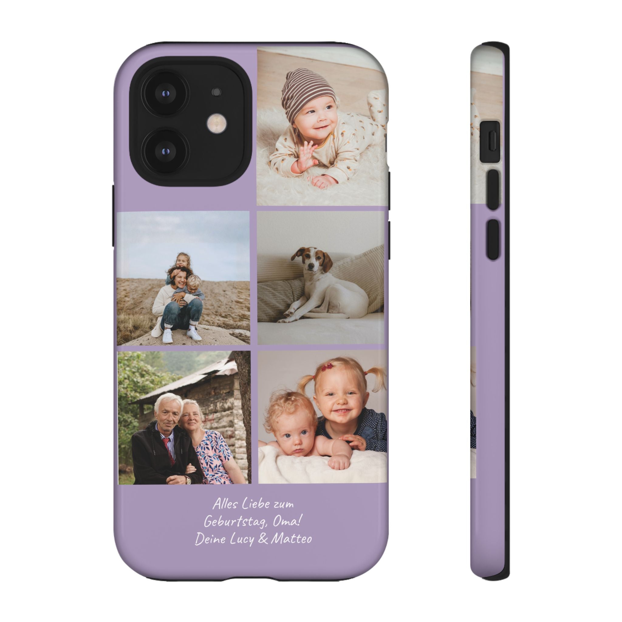LAVENDEL COLLAGE – Personalisierte Foto Handyhülle mit Dual-Layer-Schutz