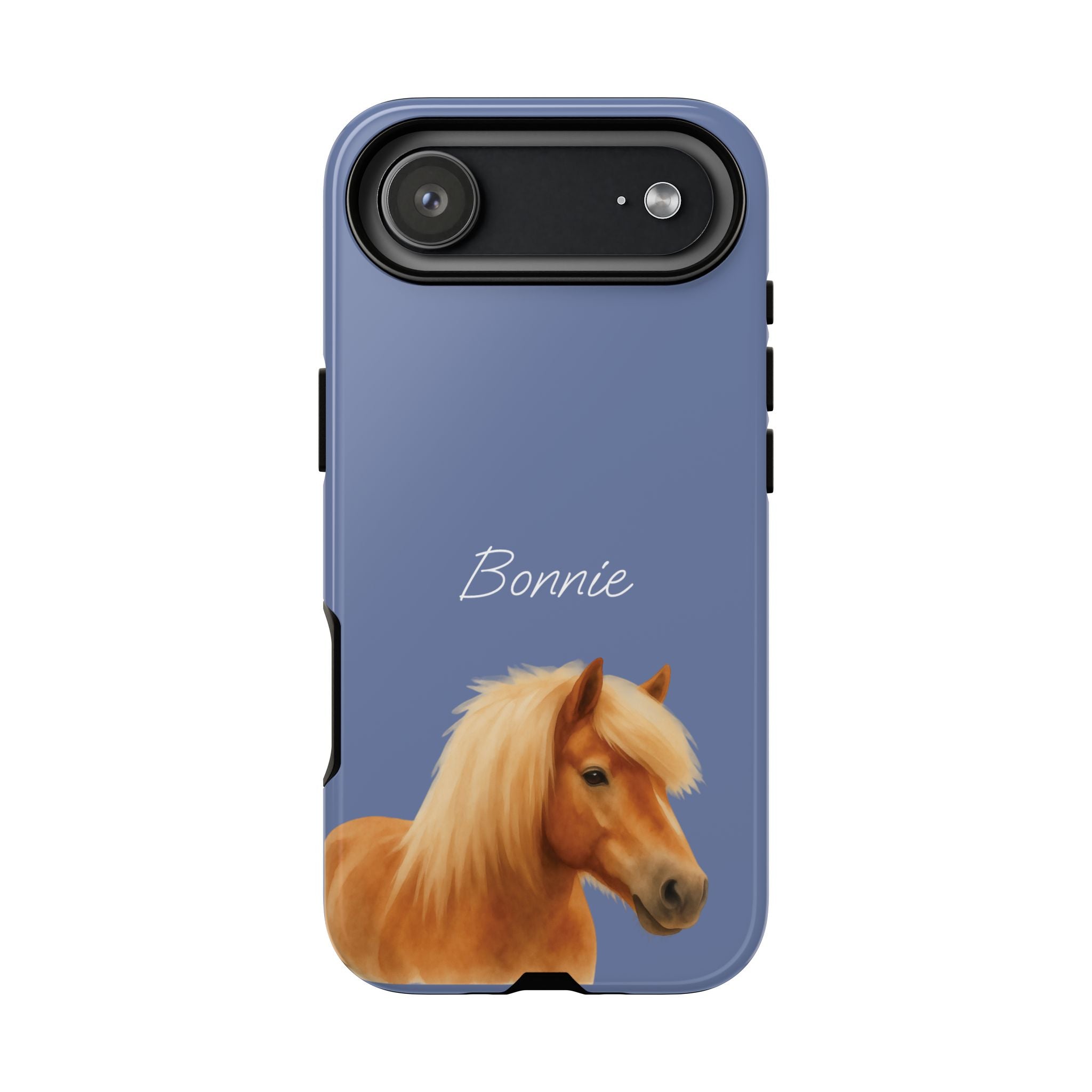 PET AQUARELL DUSTY BLUE – Personalisierte Handyhülle mit Dual-Layer-Schutz