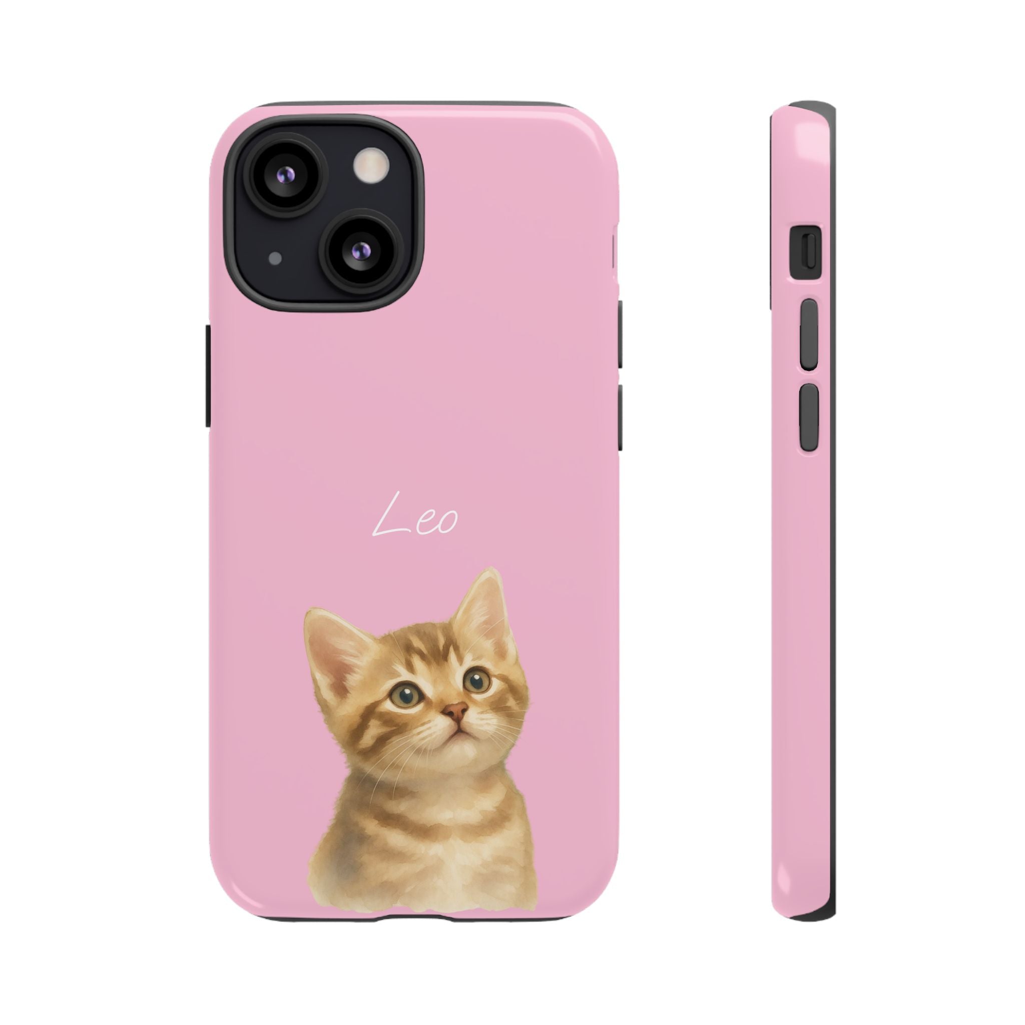 PET AQUARELL PINK – Personalisierte Handyhülle mit Dual-Layer-Schutz
