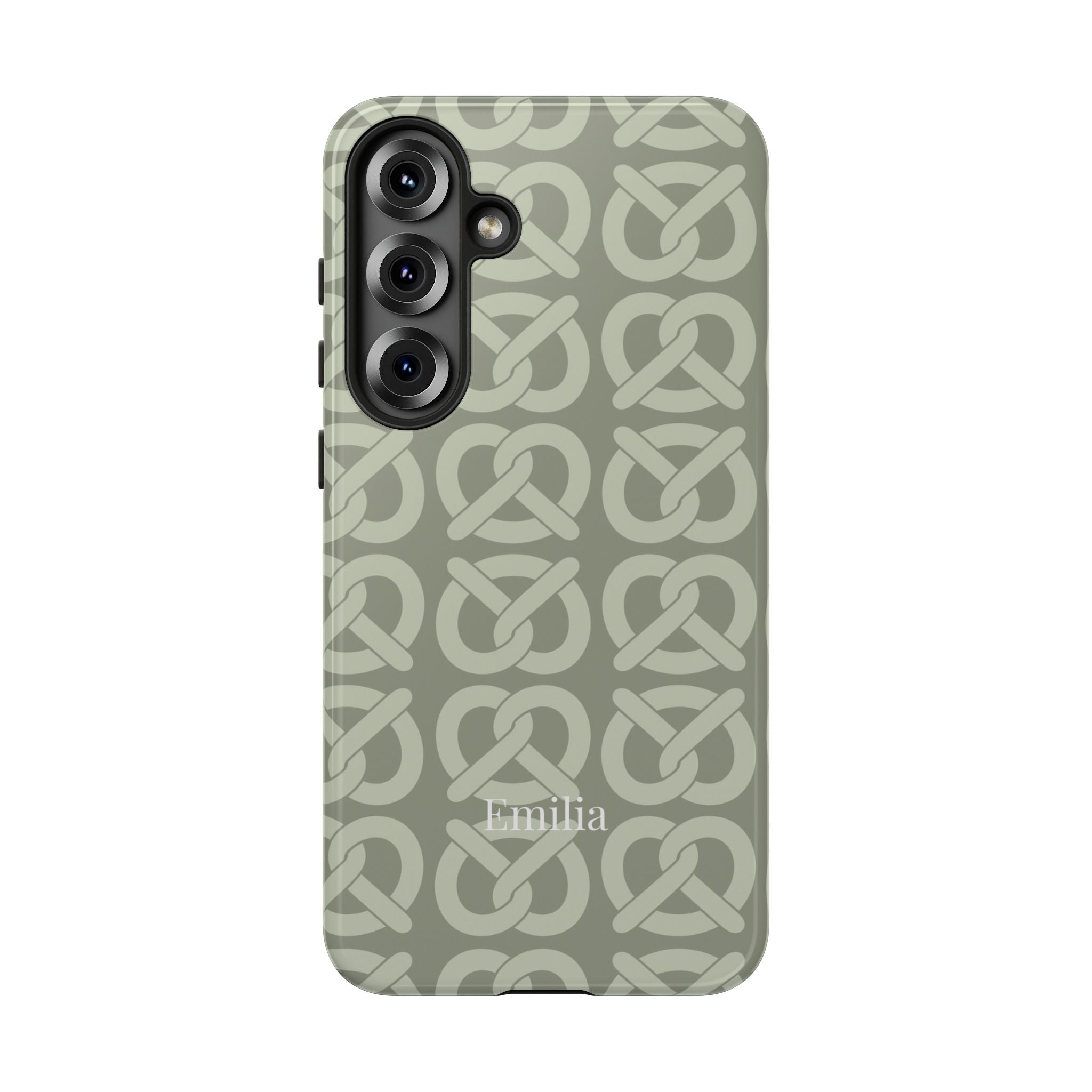 BREZN MONOGRAMM SALBEI – Personalisierte Handyhülle mit Dual-Layer-Schutz