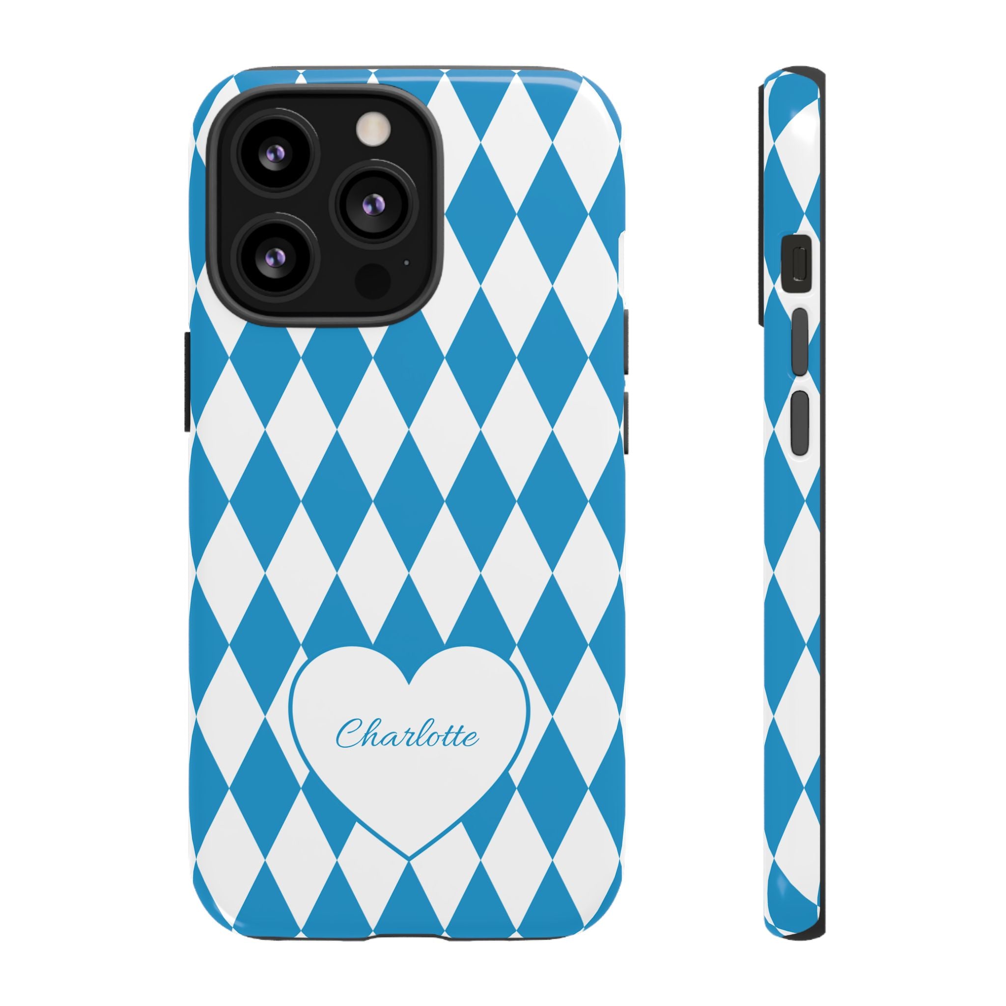 BAYERN BLAU WEISS – Personalisierte Handyhülle mit Dual-Layer-Schutz