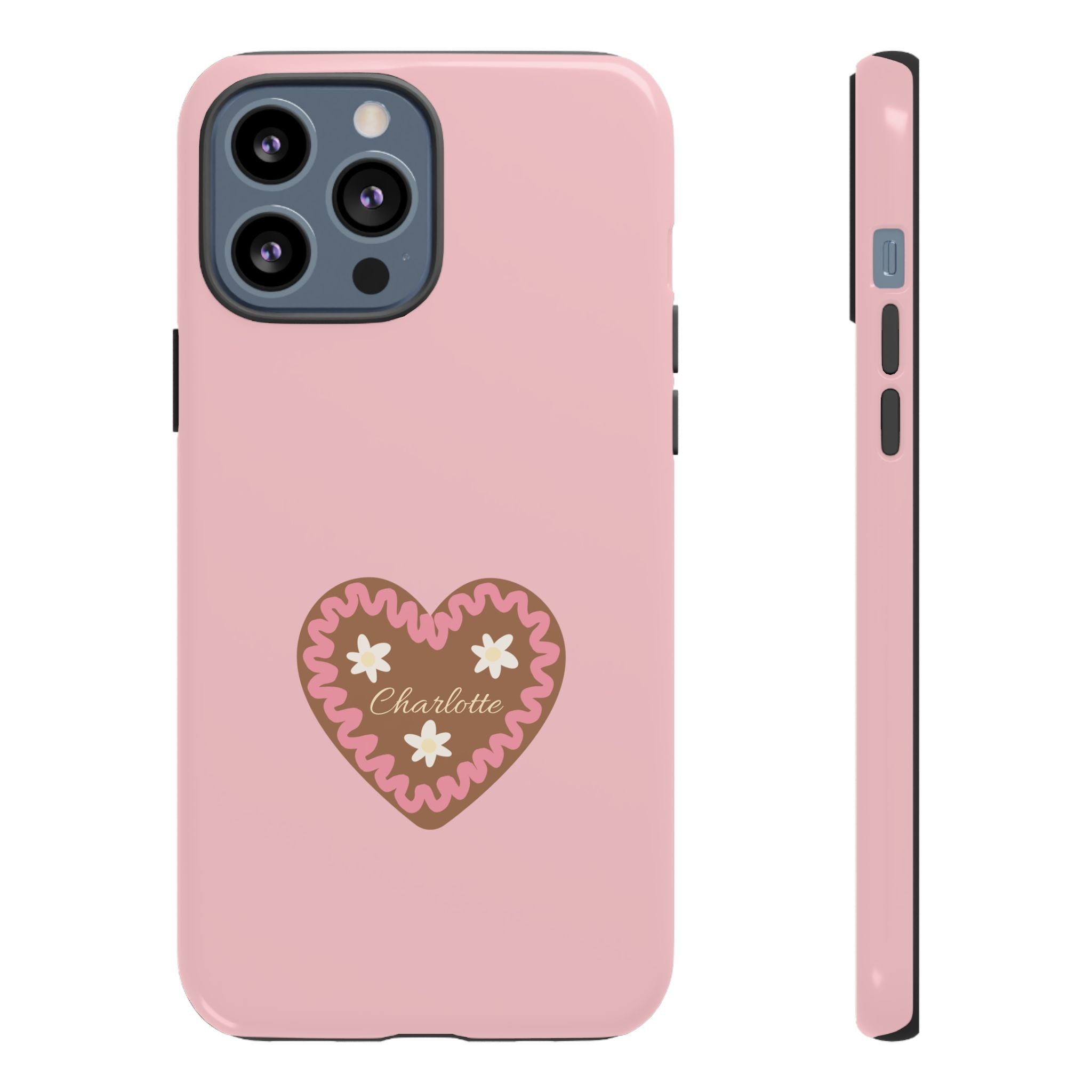WIESNHERZ ROSE – Personalisierte Handyhülle mit Dual-Layer-Schutz