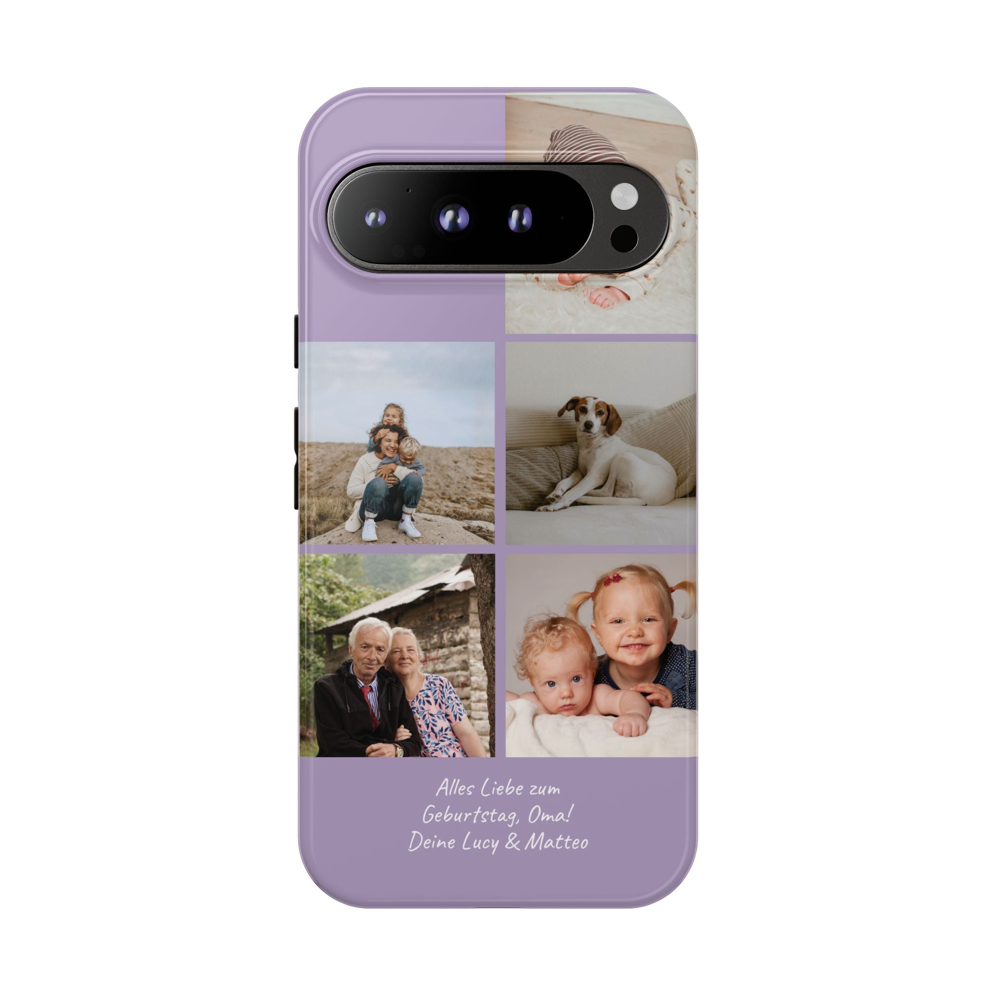 LAVENDEL COLLAGE – Personalisierte Foto Handyhülle mit Dual-Layer-Schutz