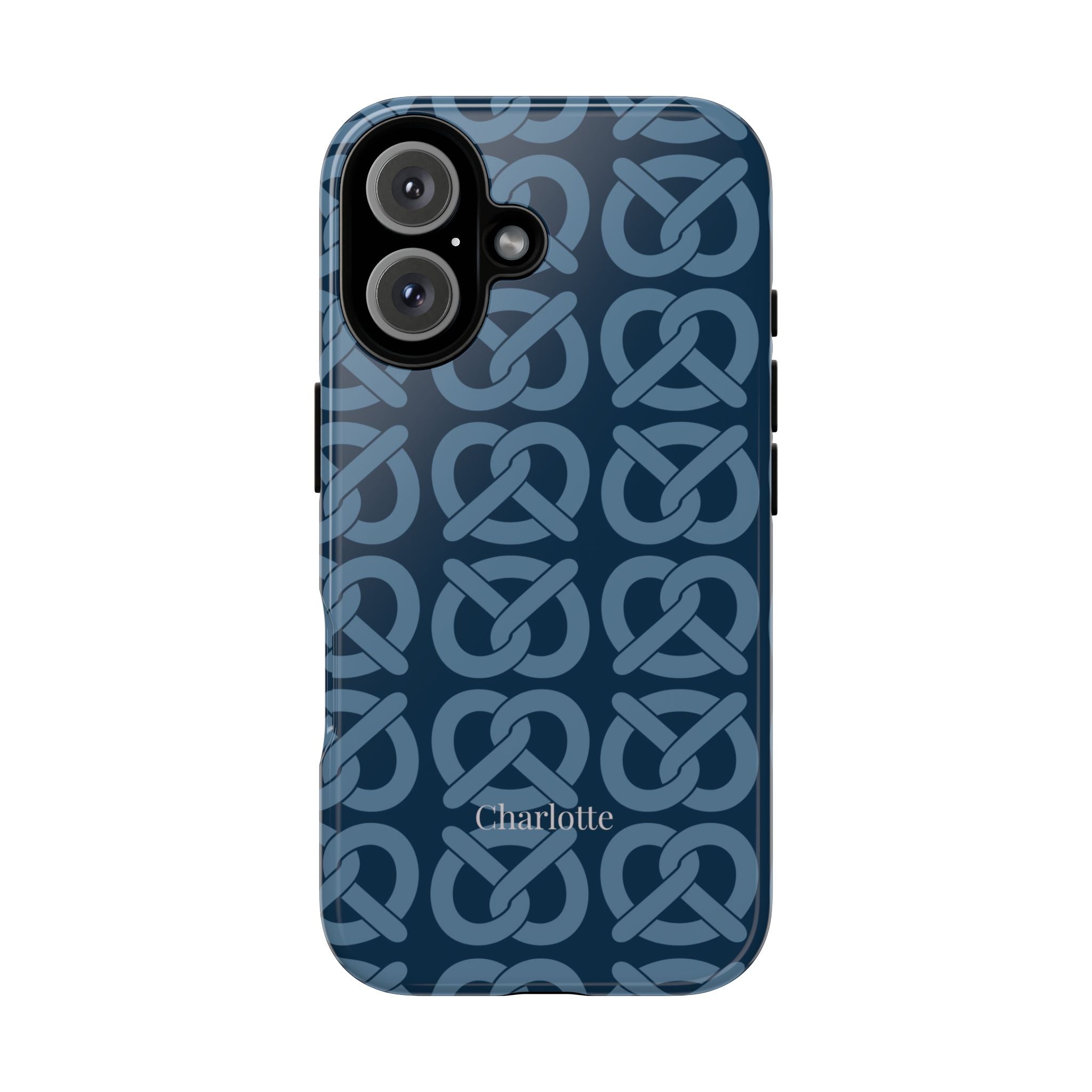 BREZN MONOGRAMM NACHTBLAU – Personalisierte Handyhülle mit Dual-Layer-Schutz