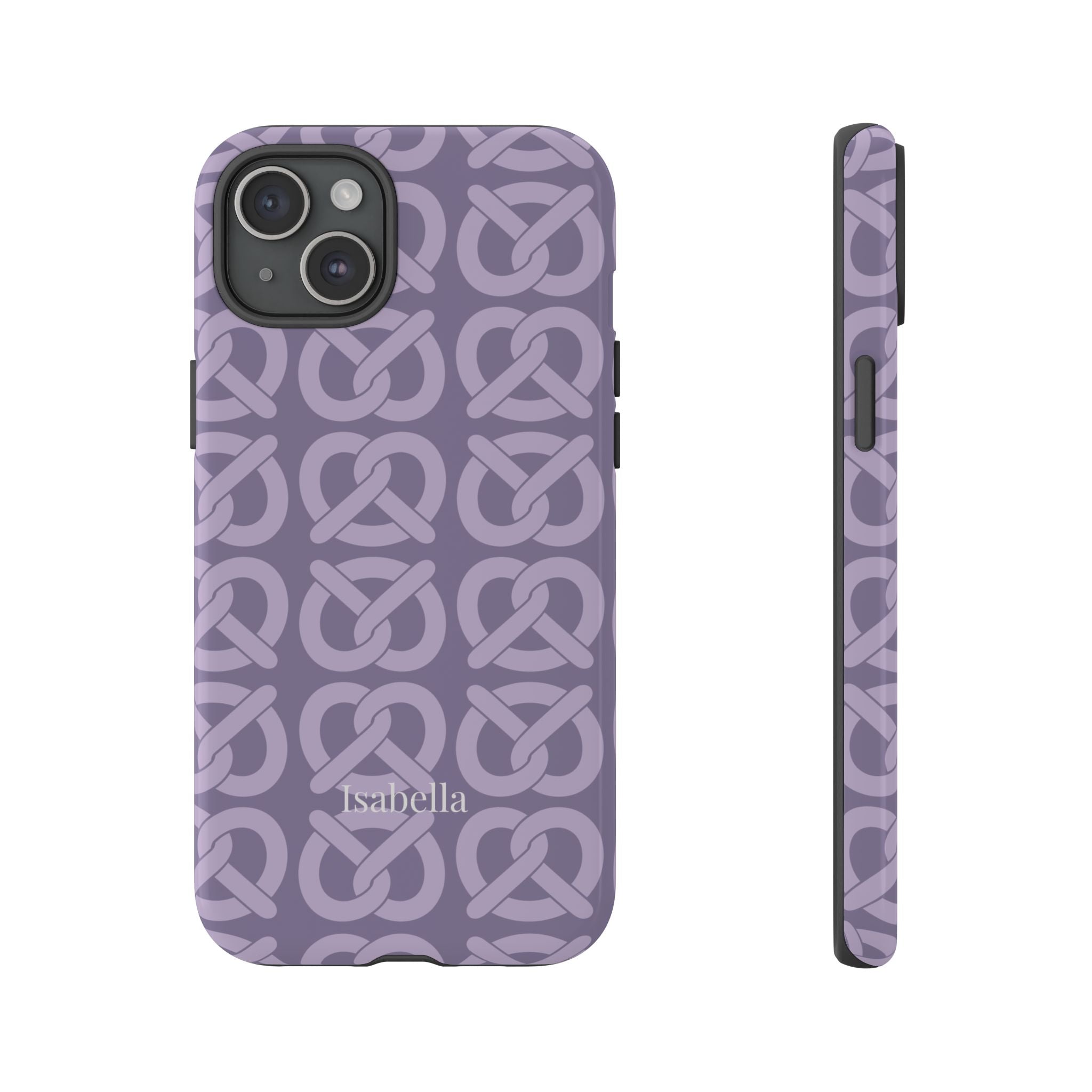 BREZN MONOGRAMM LAVENDEL – Personalisierte Handyhülle mit Dual-Layer-Schutz
