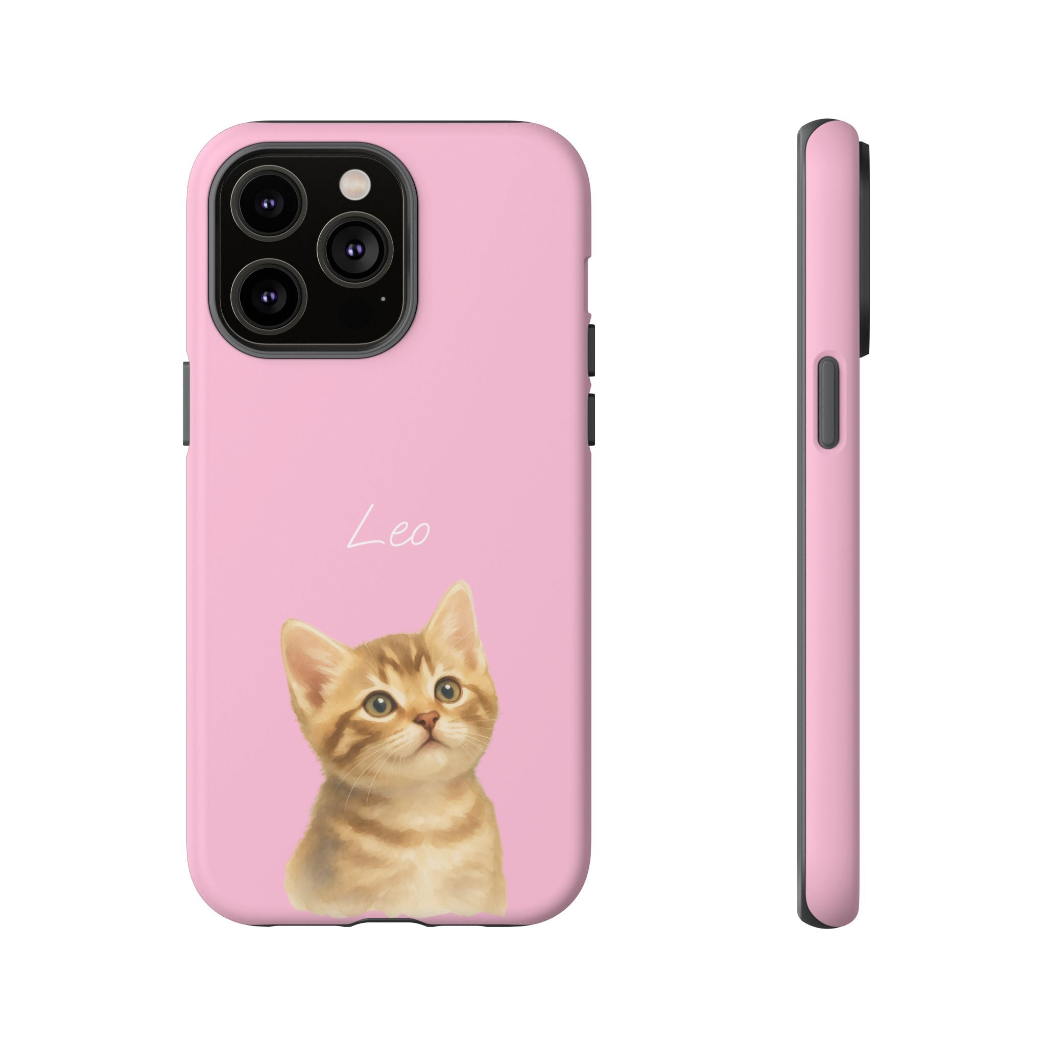 PET AQUARELL PINK – Personalisierte Handyhülle mit Dual-Layer-Schutz
