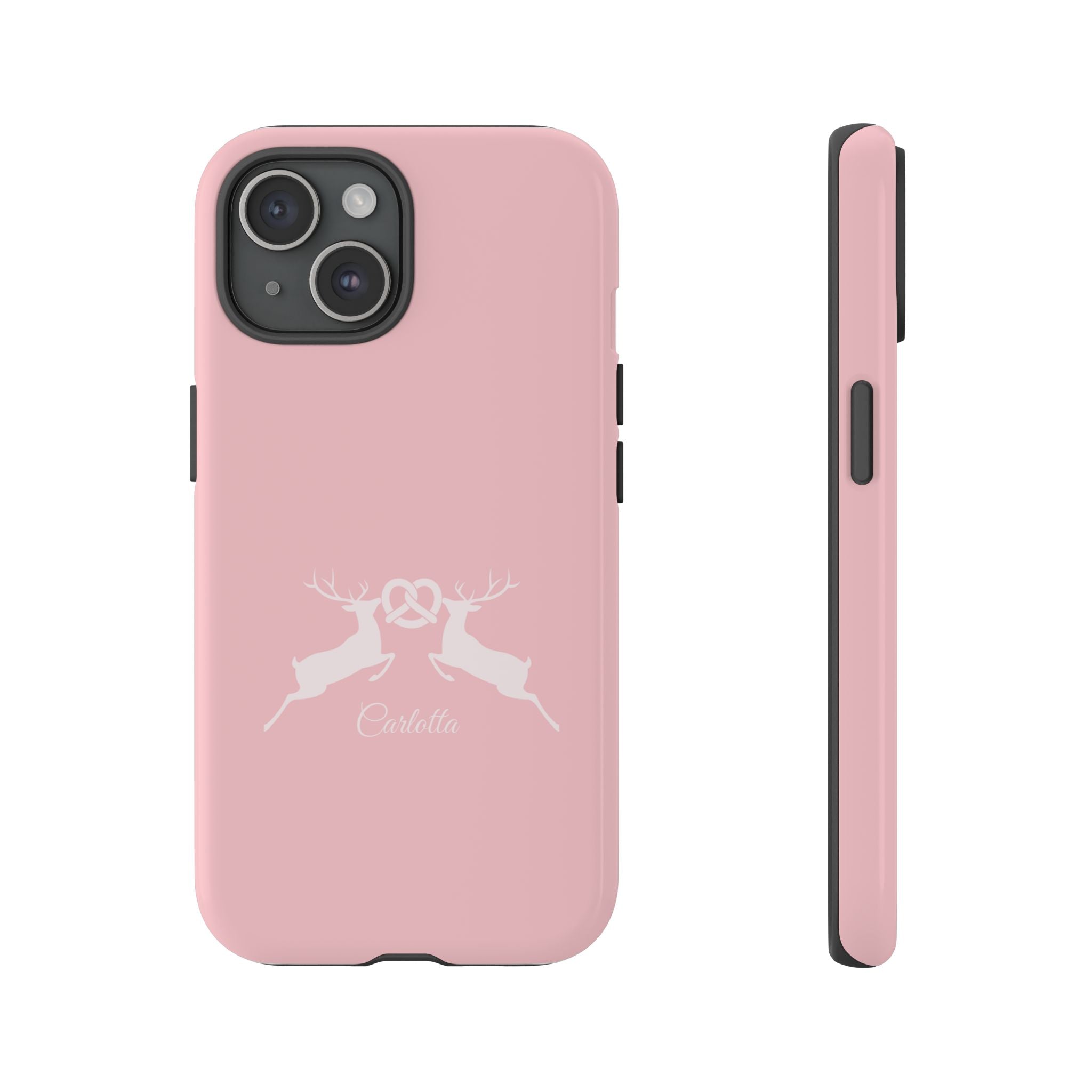 HIRSCH ROSE – Personalisierte Handyhülle mit Dual-Layer-Schutz