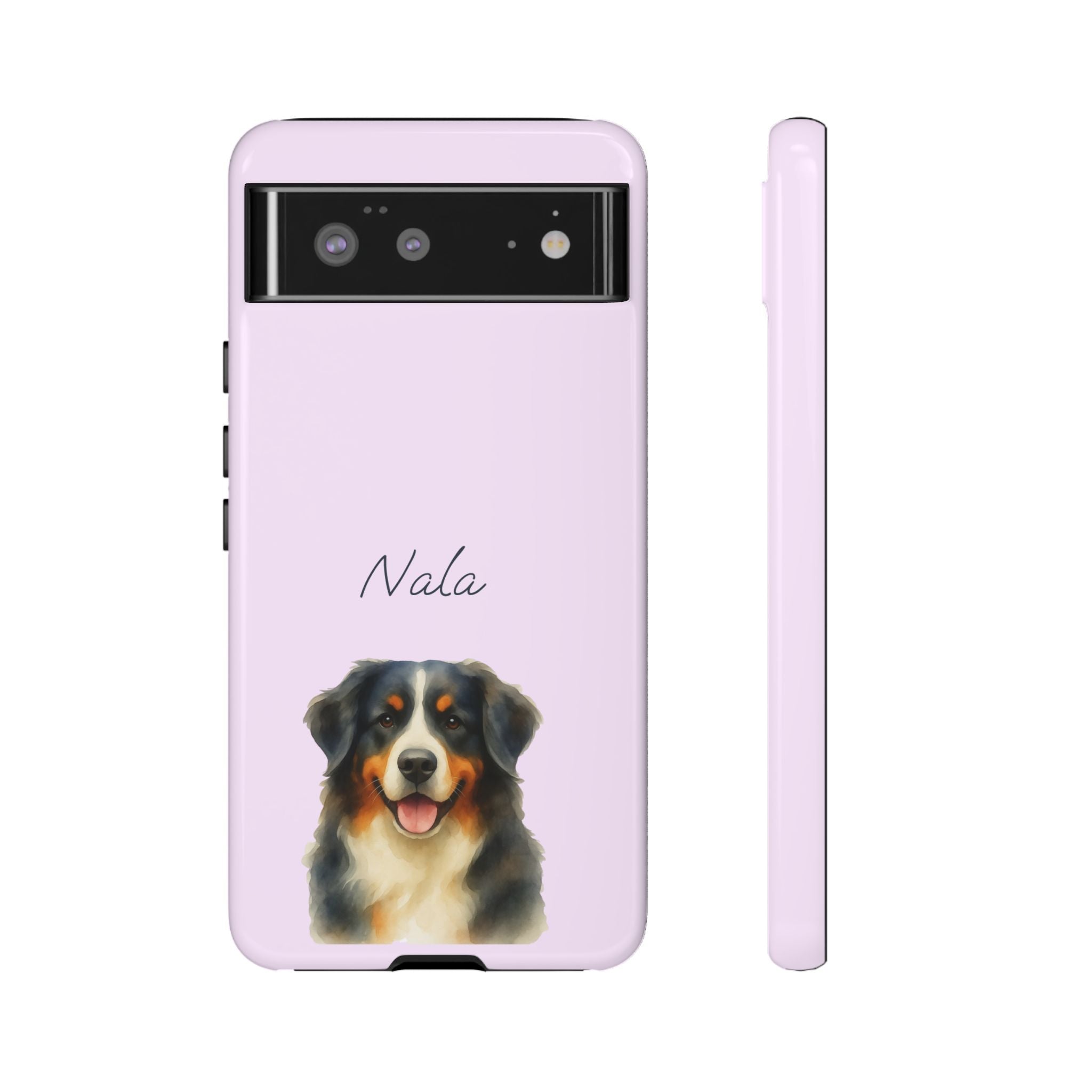 Pet Aquarell Lavendel – Personalisierte Handyhülle mit Dual-Layer-Schutz