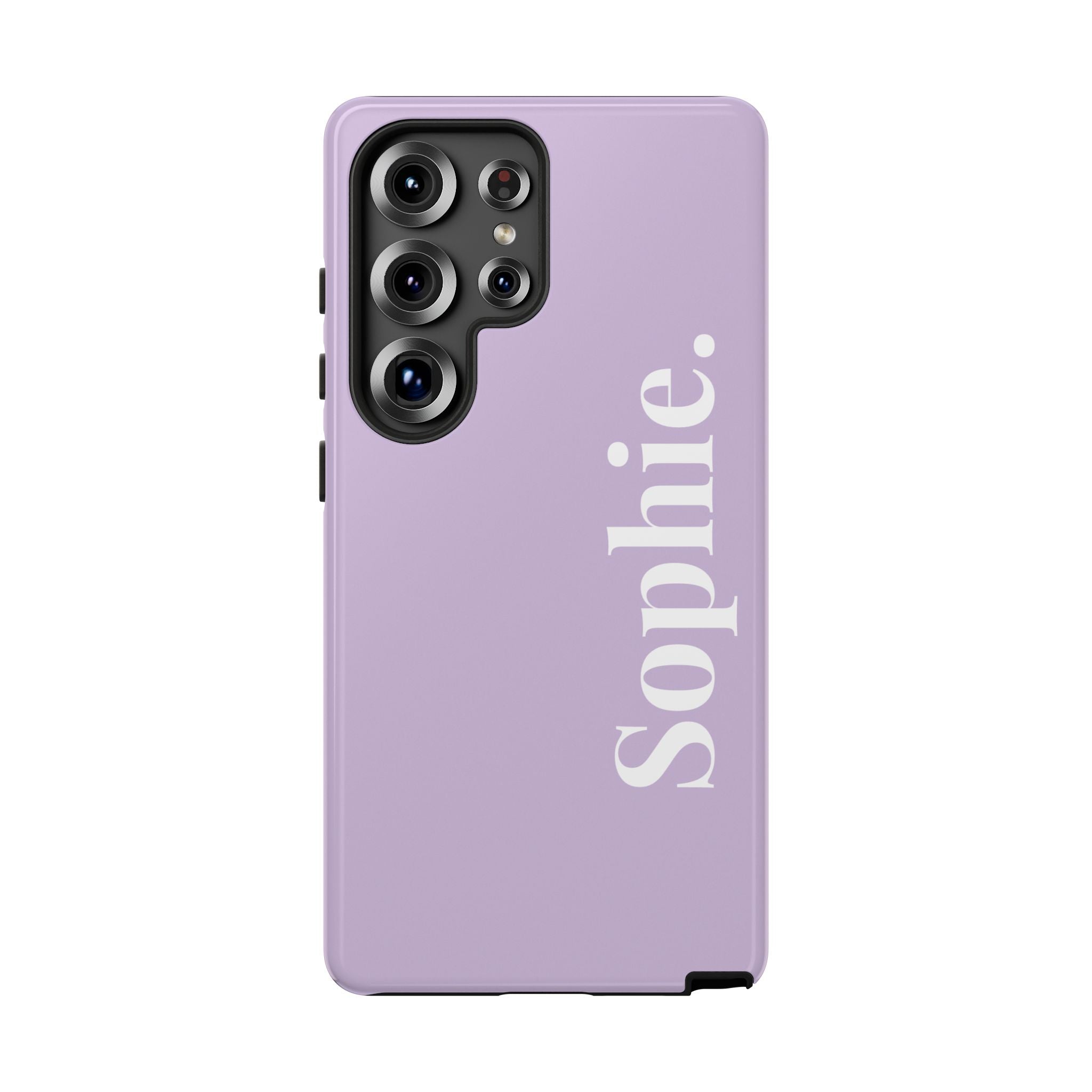 LAVENDEL BOLD NAME – Personalisierte Handyhülle mit Dual-Layer-Schutz