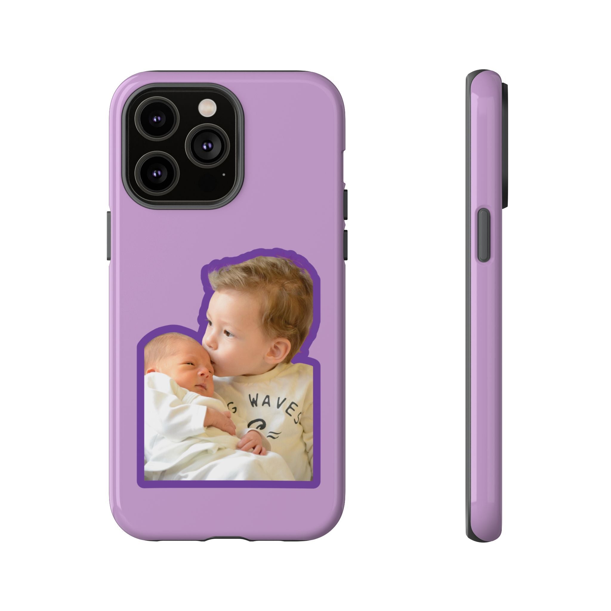 PURPLE CARTOON – Personalisierte Foto Handyhülle mit Dual-Layer-Schutz