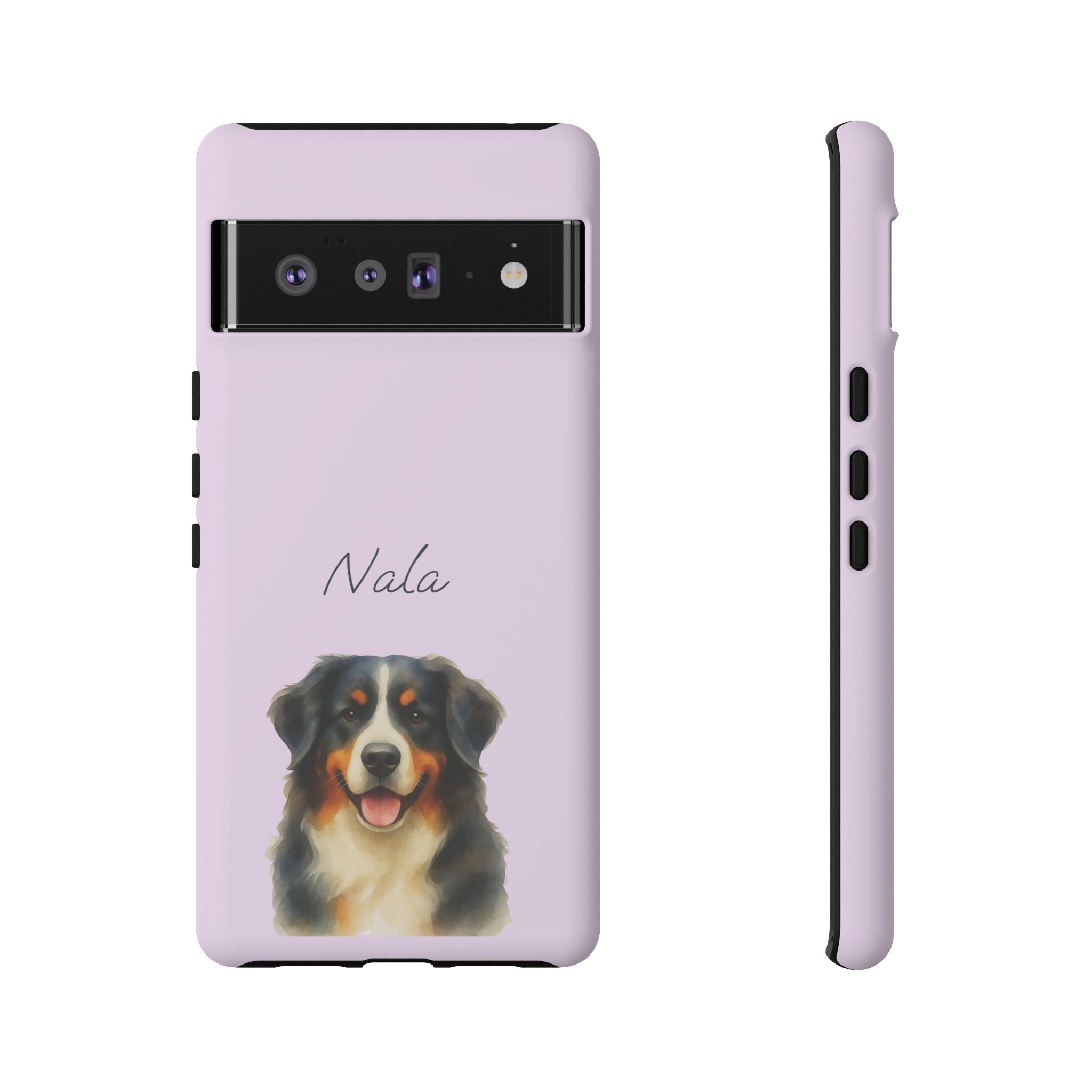 Pet Aquarell Lavendel – Personalisierte Handyhülle mit Dual-Layer-Schutz