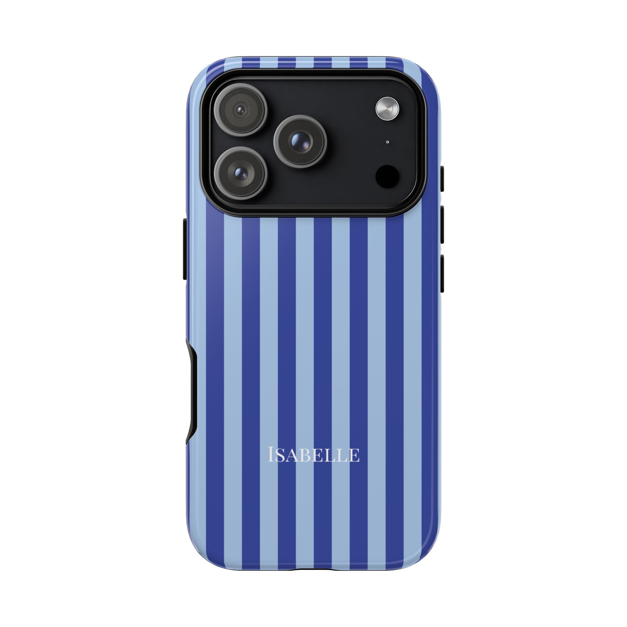 OCEAN BLUE STRIPES – Personalisierte Handyhülle mit Dual-Layer-Schutz