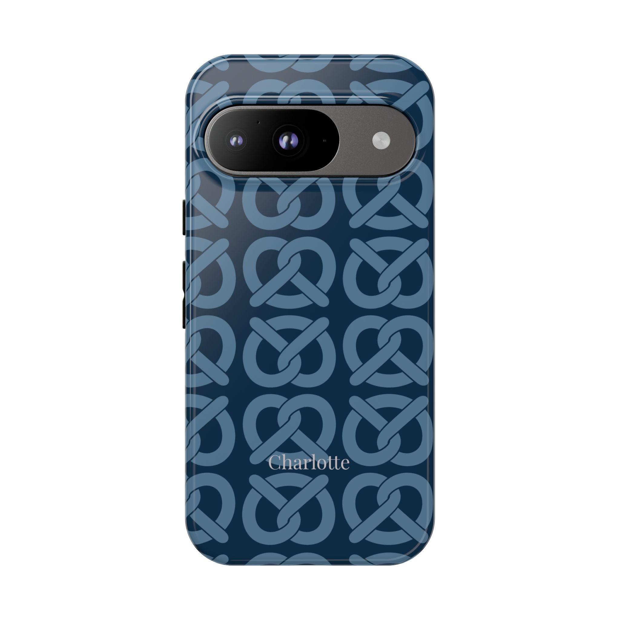BREZN MONOGRAMM NACHTBLAU – Personalisierte Handyhülle mit Dual-Layer-Schutz