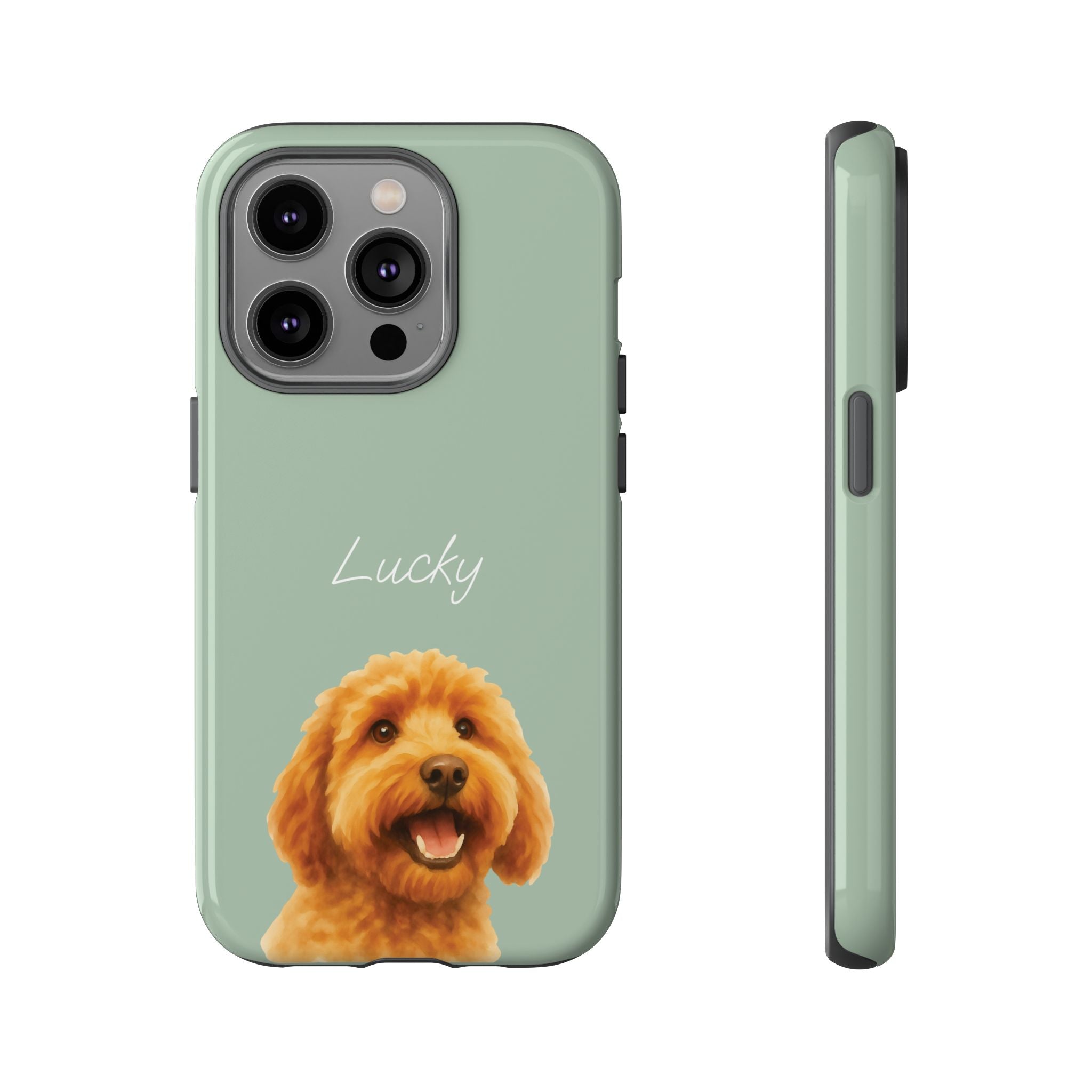 PET AQUARELL SALBEI – Personalisierte Handyhülle mit Dual-Layer-Schutz