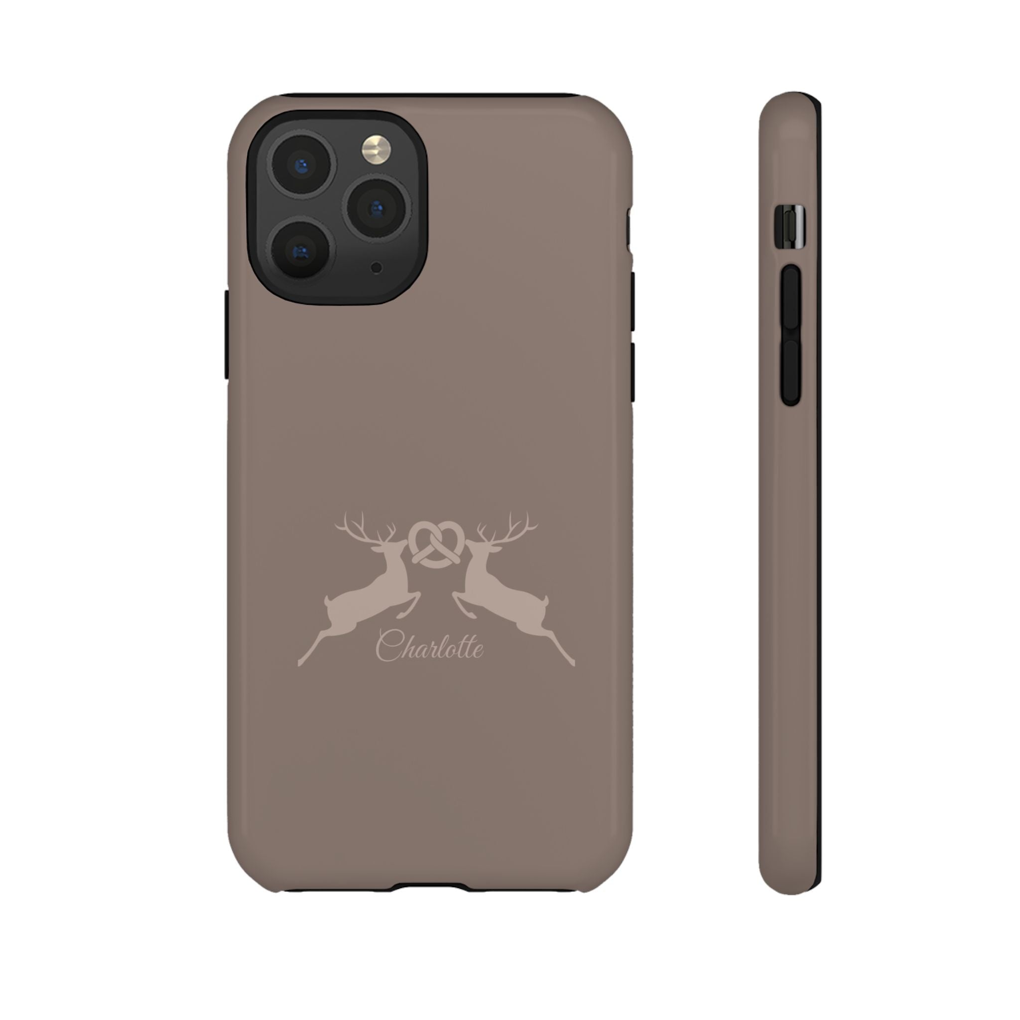 HIRSCH MOCCA – Personalisierte Handyhülle mit Dual-Layer-Schutz