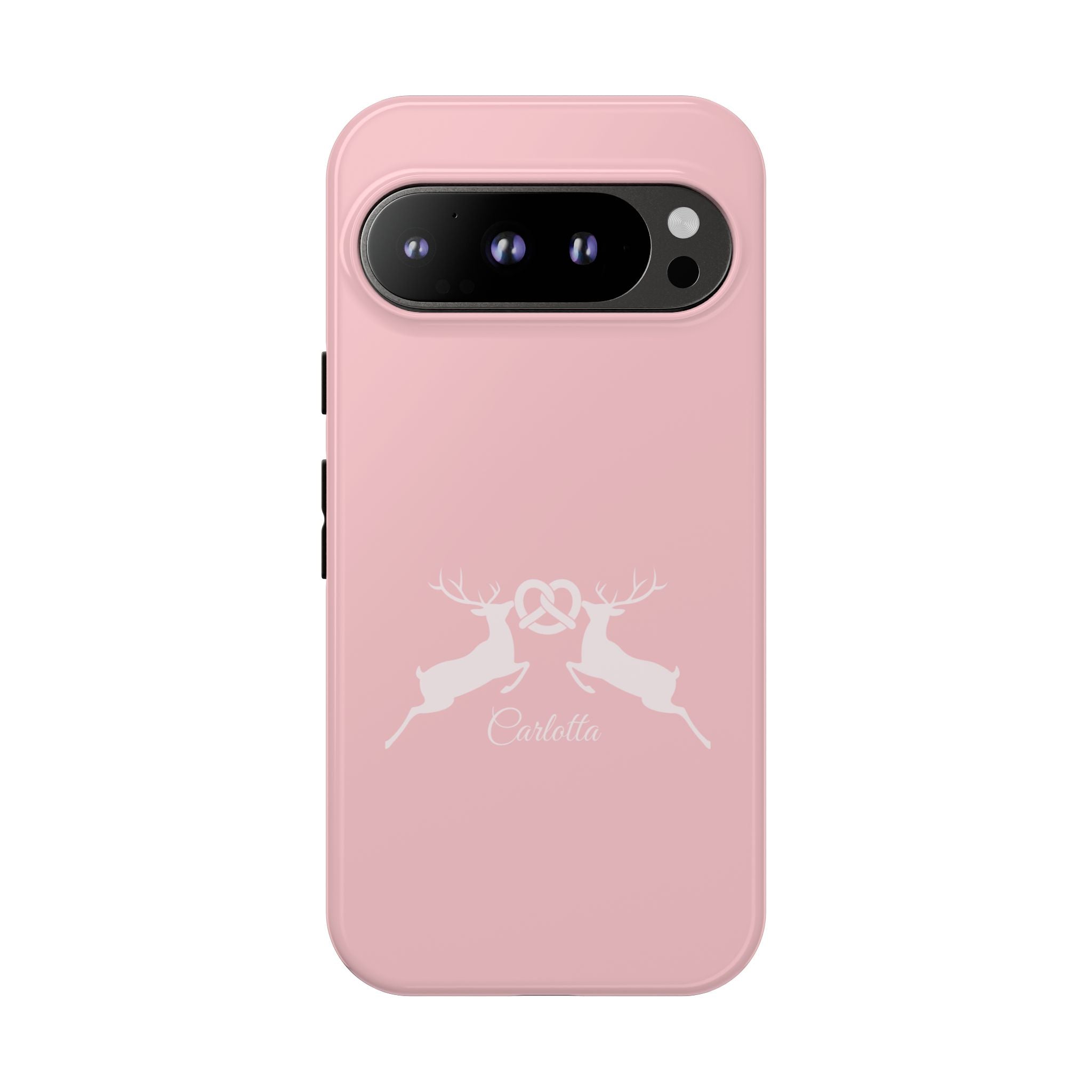 HIRSCH ROSE – Personalisierte Handyhülle mit Dual-Layer-Schutz