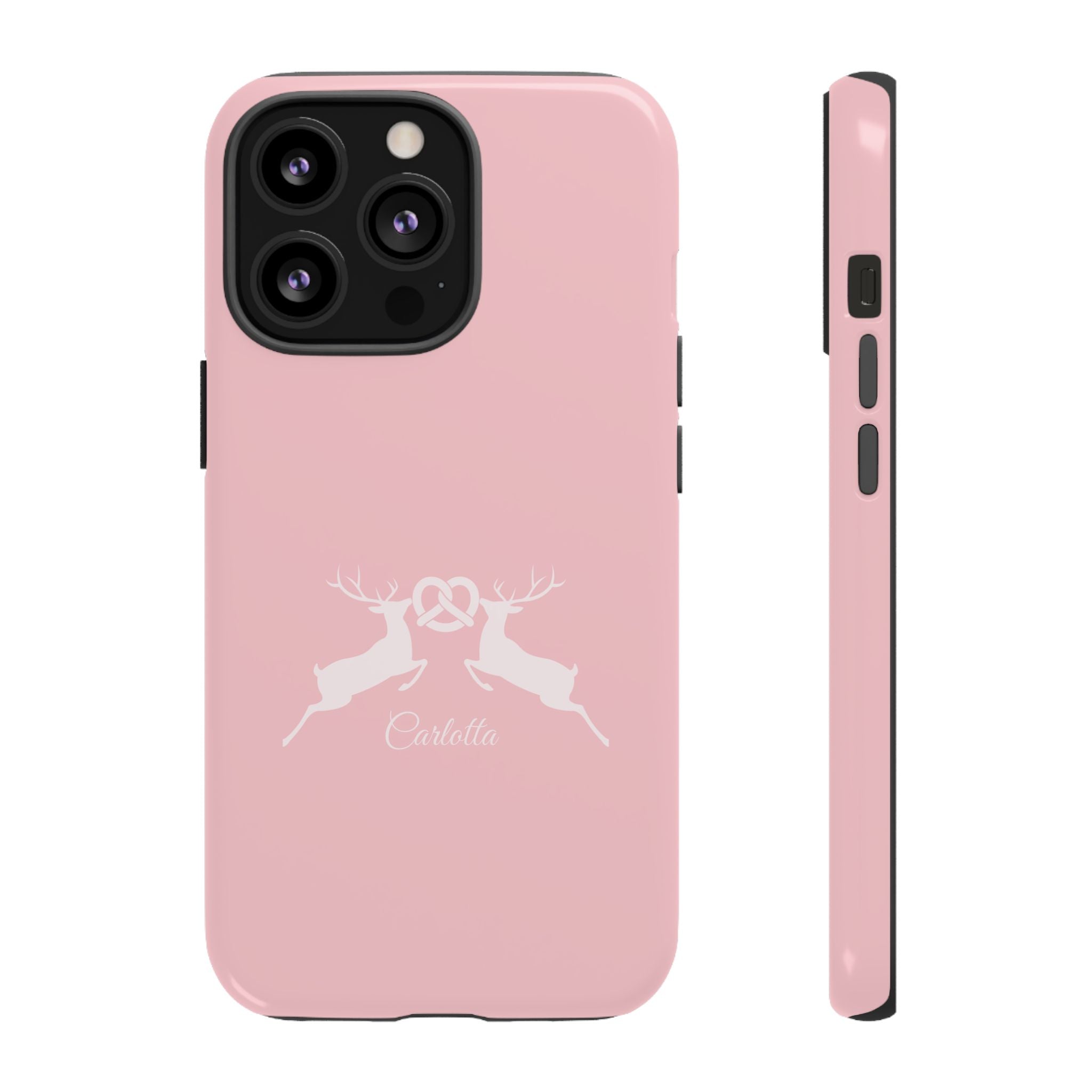 HIRSCH ROSE – Personalisierte Handyhülle mit Dual-Layer-Schutz
