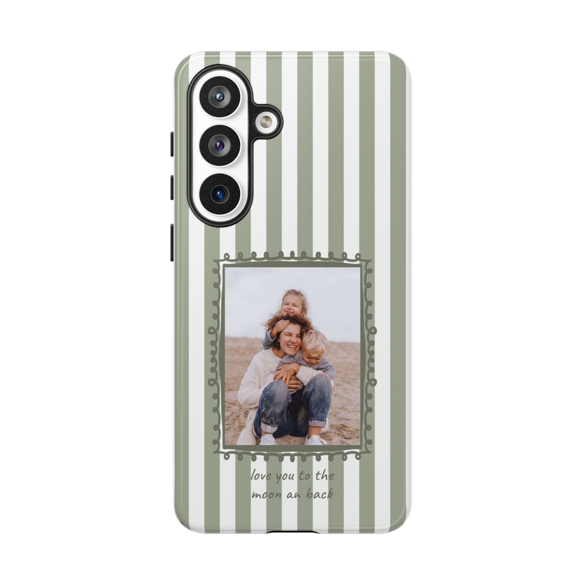 SALBEI STRIPES PHOTO FRAME – Personalisierte Foto Handyhülle mit Dual-Layer-Schutz