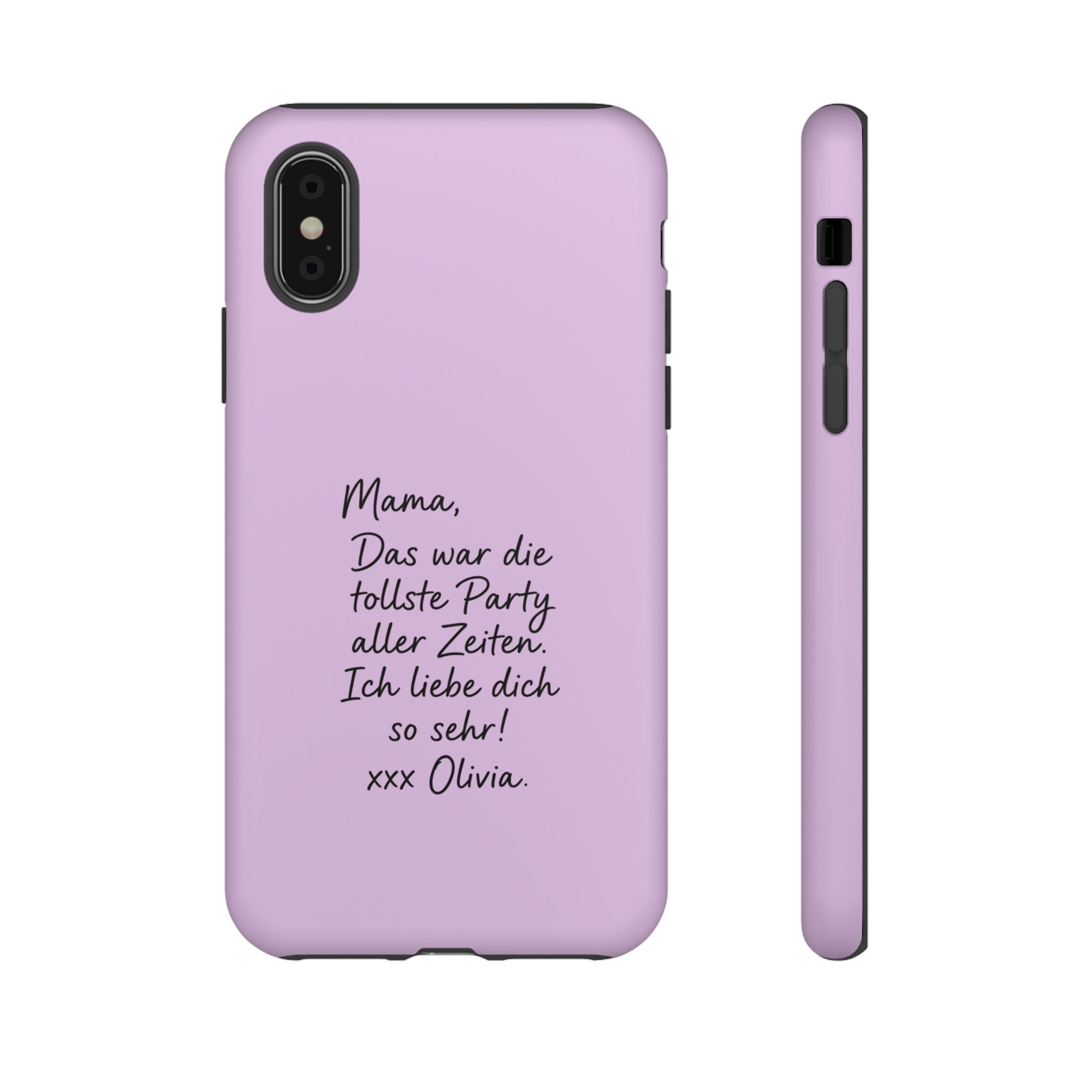 LAVENDEL mit handgeschriebener Notiz – Personalisierte Handyhülle mit Dual-Layer-Schutz