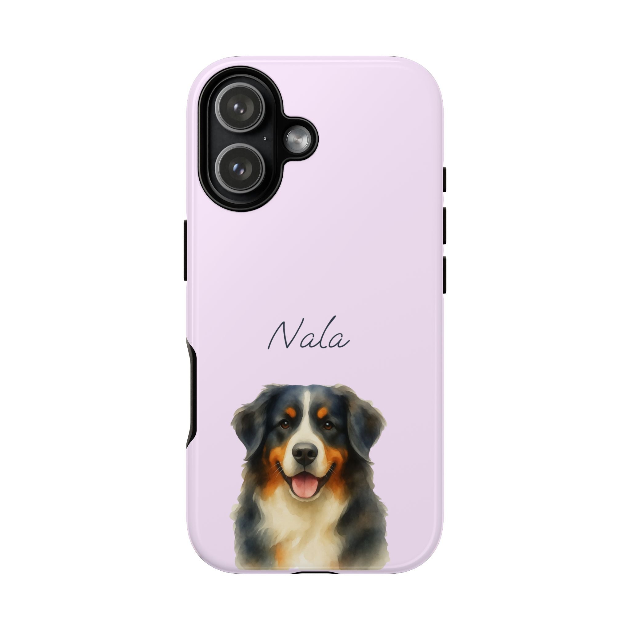 Pet Aquarell Lavendel – Personalisierte Handyhülle mit Dual-Layer-Schutz