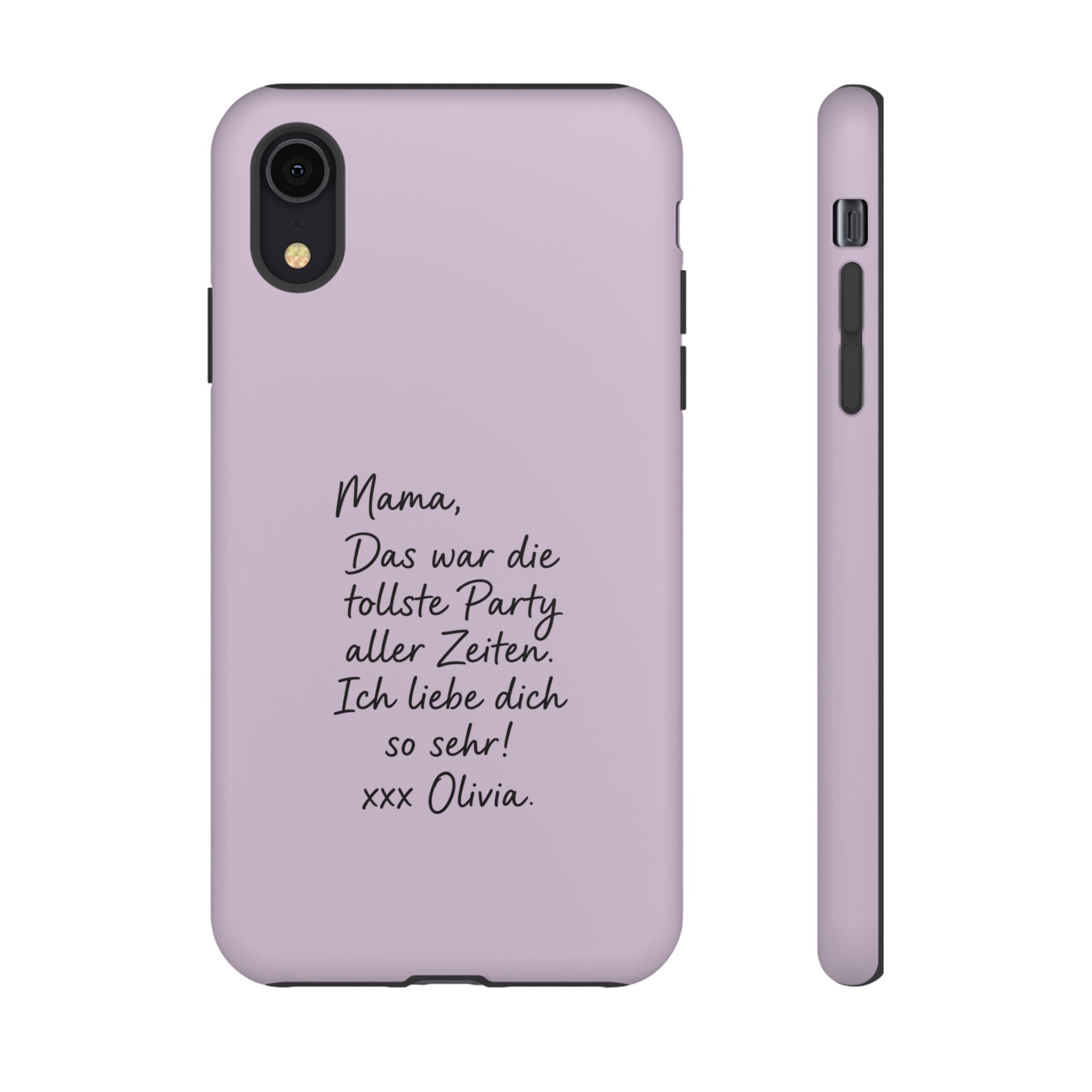 LAVENDER HANDWRITTEN NOTE – Personalisierte Handyhülle mit Dual-Layer-Schutz