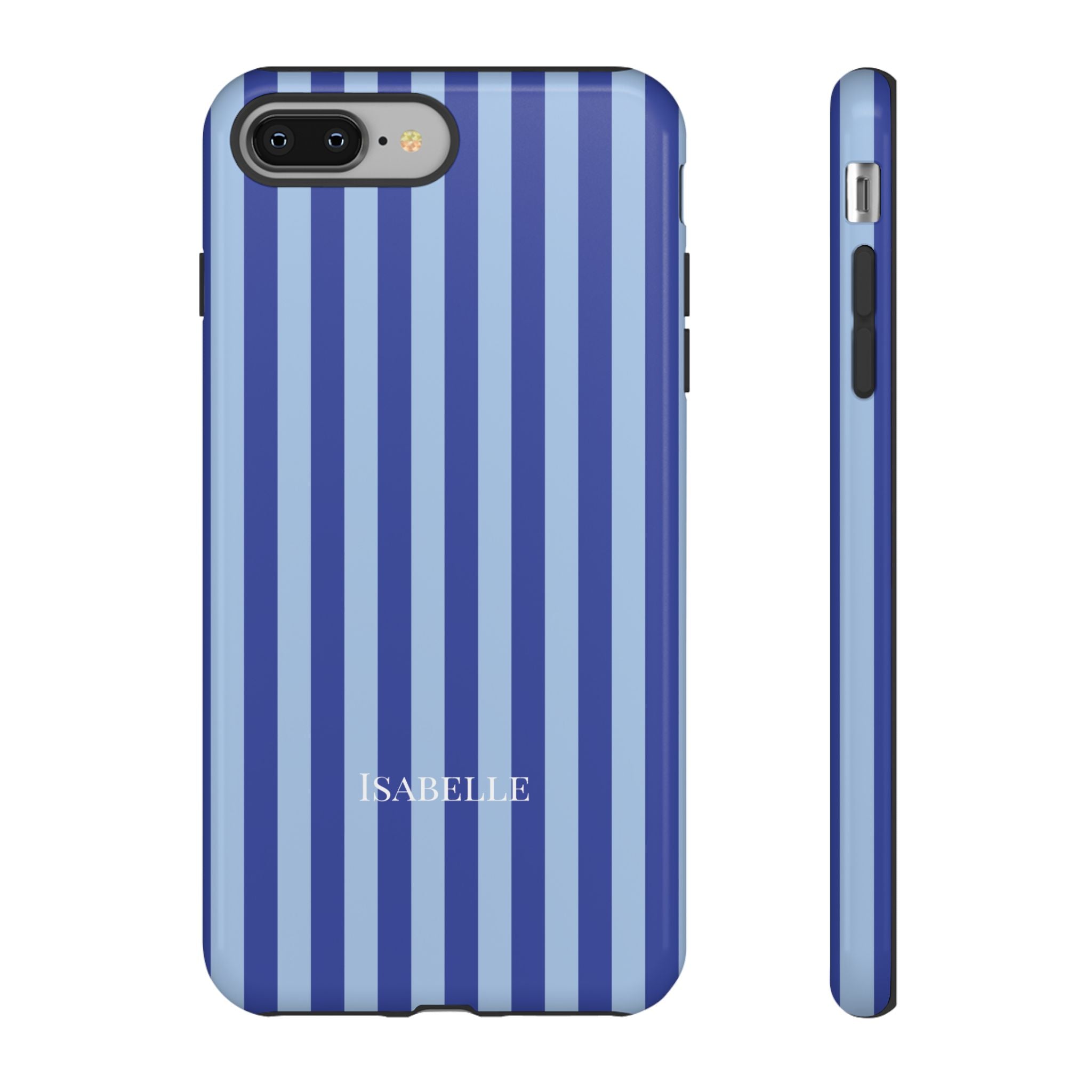 OCEAN BLUE STRIPES – Personalisierte Handyhülle mit Dual-Layer-Schutz