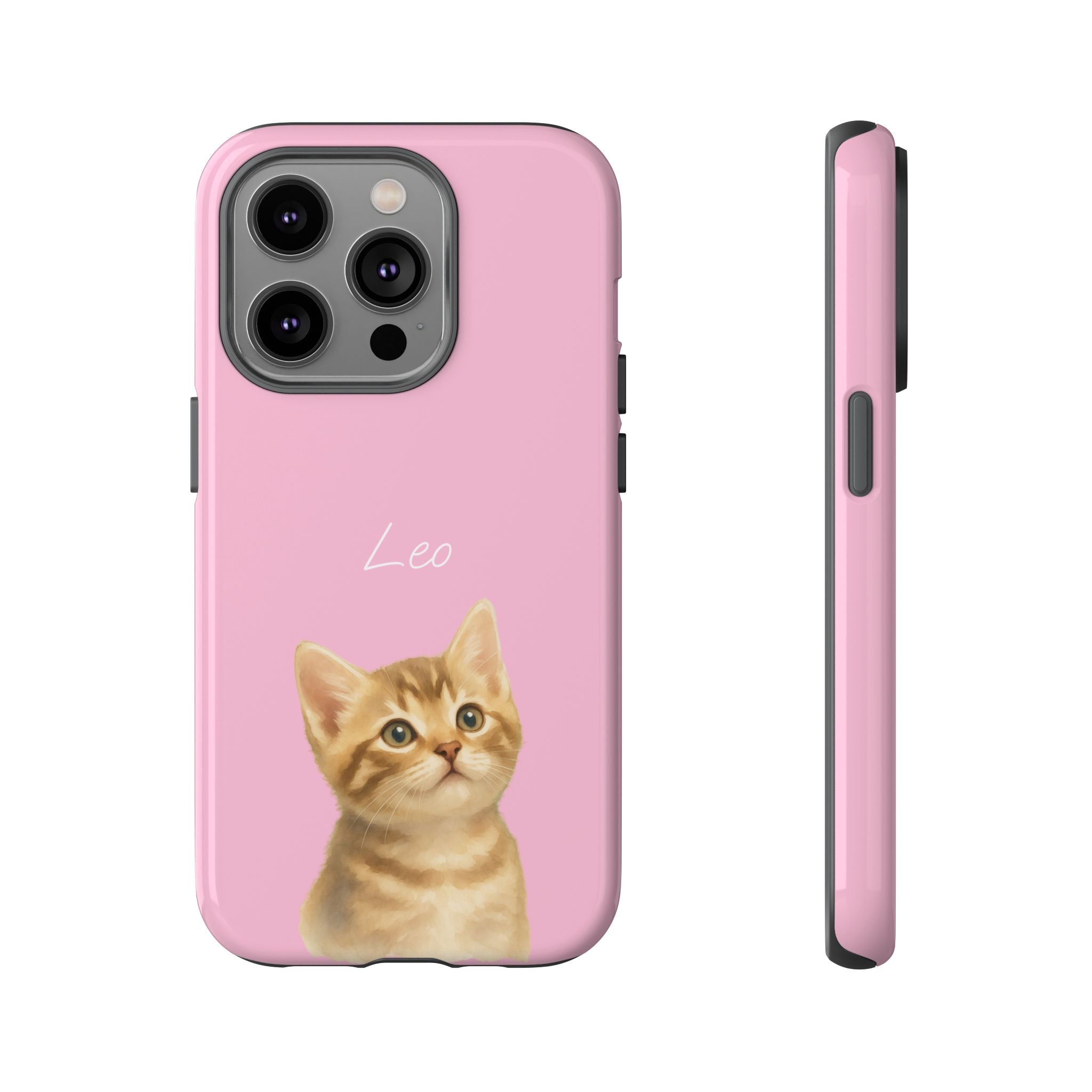 PET AQUARELL PINK – Personalisierte Handyhülle mit Dual-Layer-Schutz