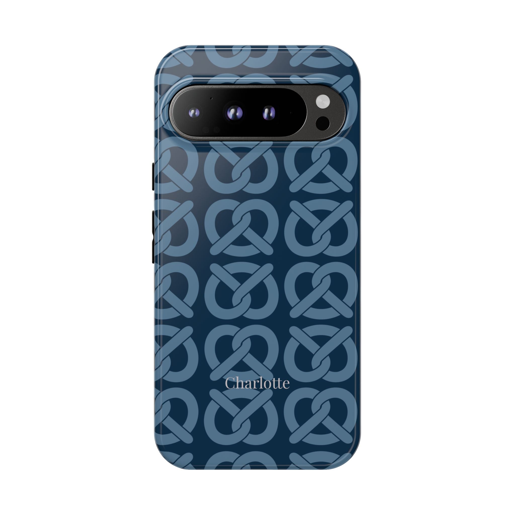 BREZN MONOGRAMM NACHTBLAU – Personalisierte Handyhülle mit Dual-Layer-Schutz