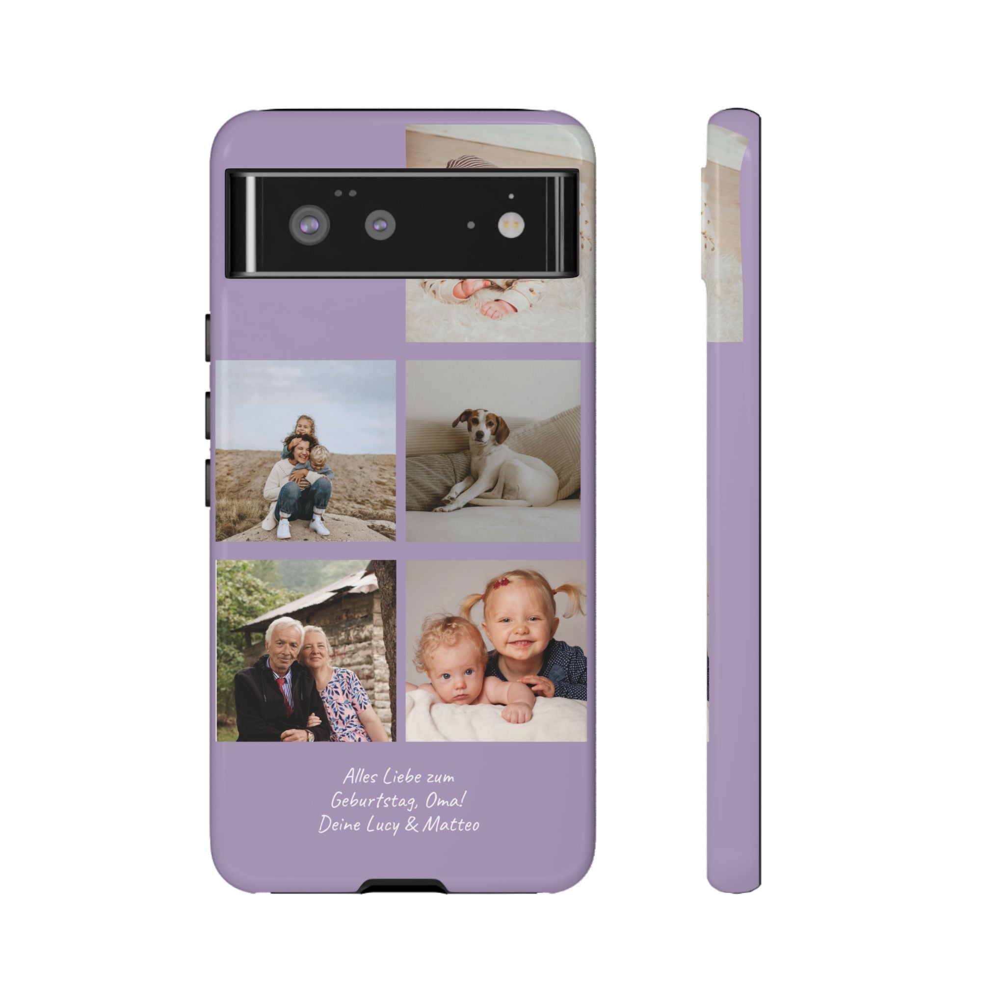 LAVENDEL COLLAGE – Personalisierte Foto Handyhülle mit Dual-Layer-Schutz