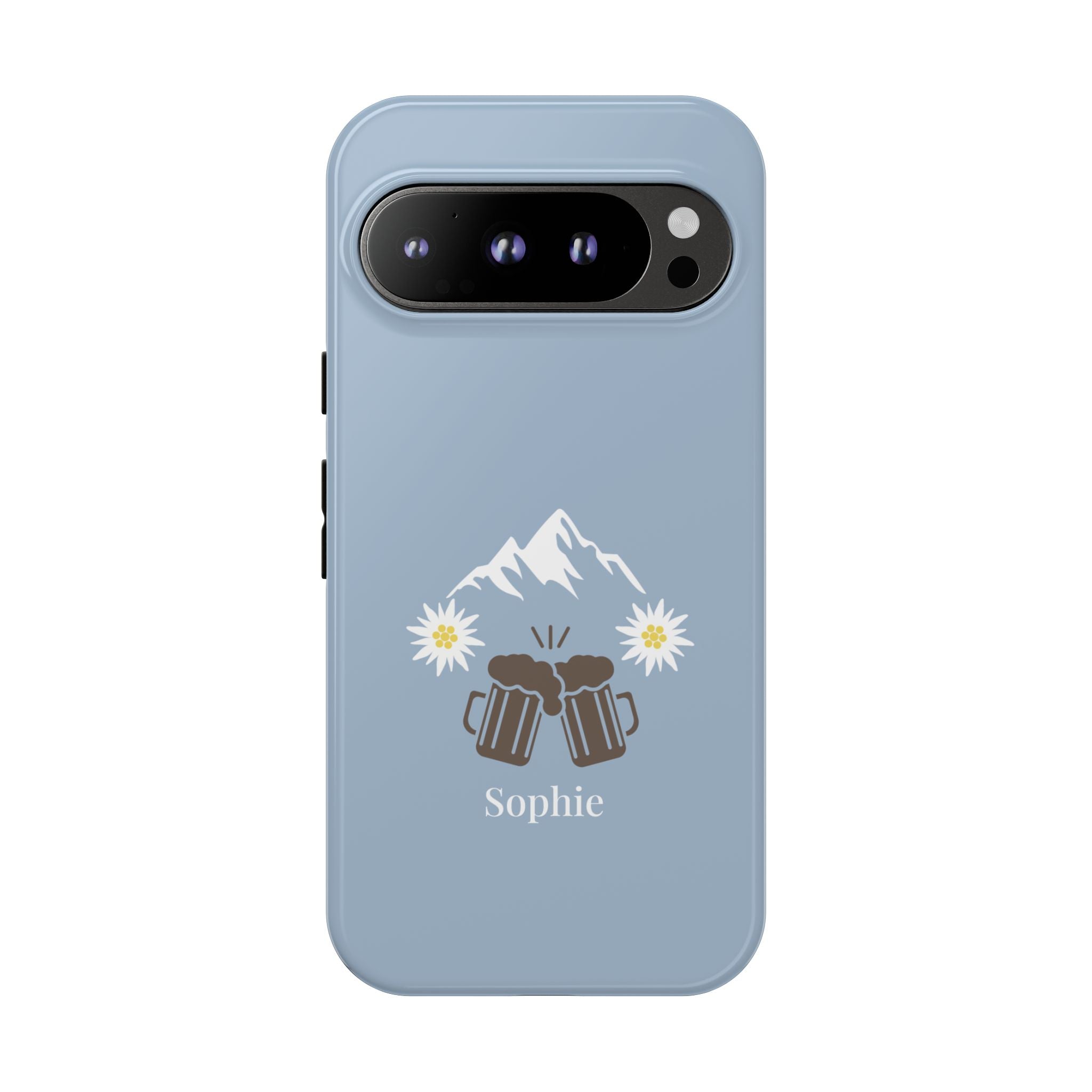 O'ZAPFT PASTELLBLAU – Personalisierte Handyhülle mit Dual-Layer-Schutz
