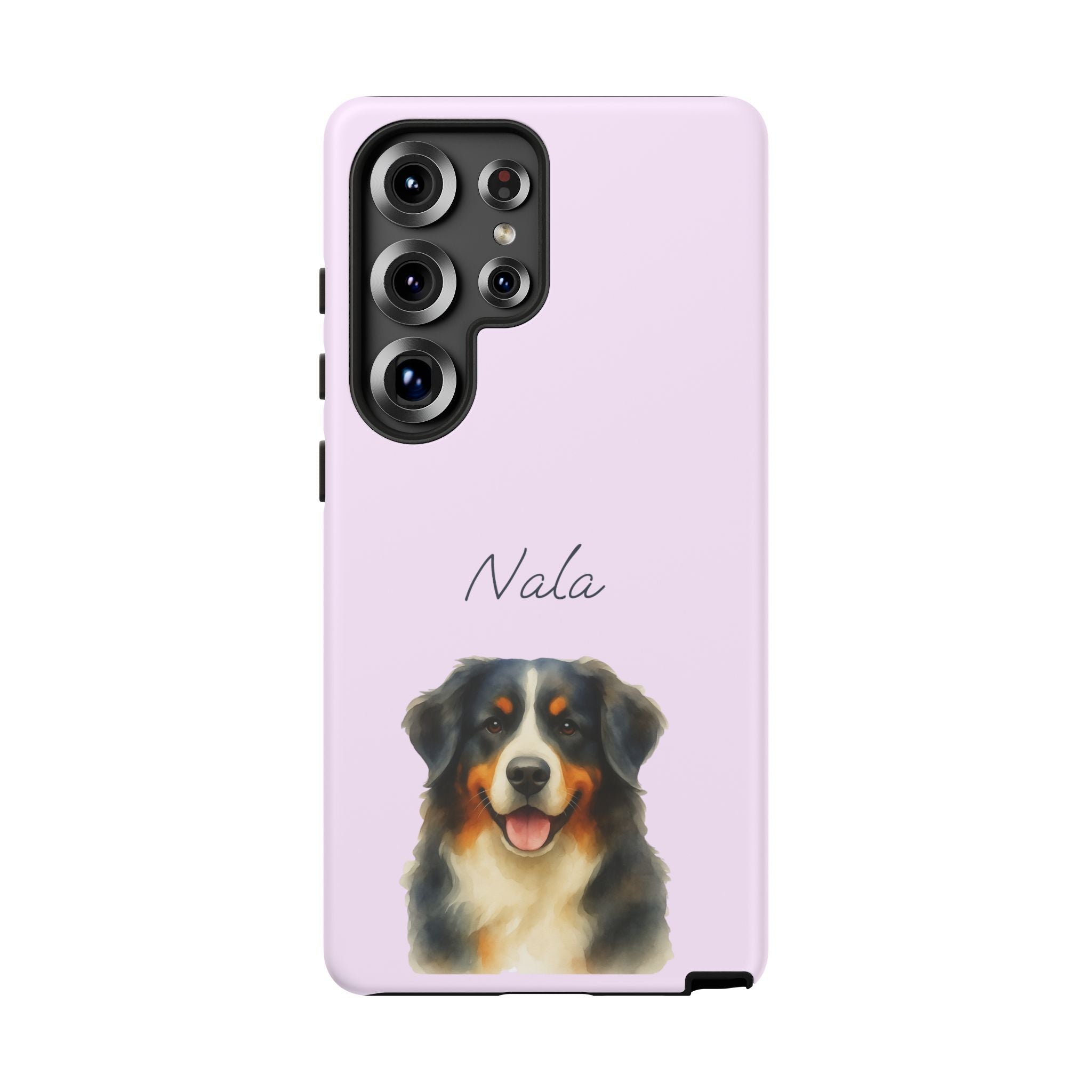 Pet Aquarell Lavendel – Personalisierte Handyhülle mit Dual-Layer-Schutz