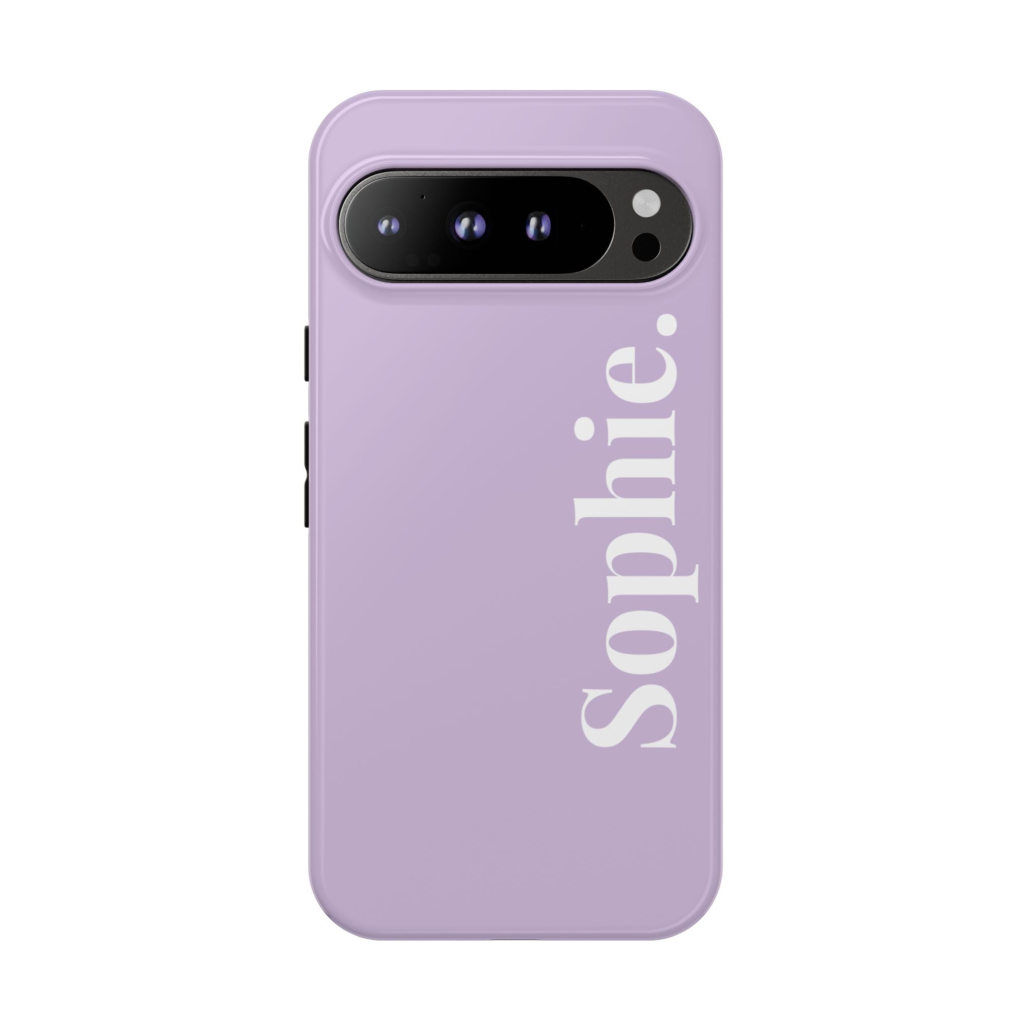 LAVENDEL BOLD NAME – Personalisierte Handyhülle mit Dual-Layer-Schutz