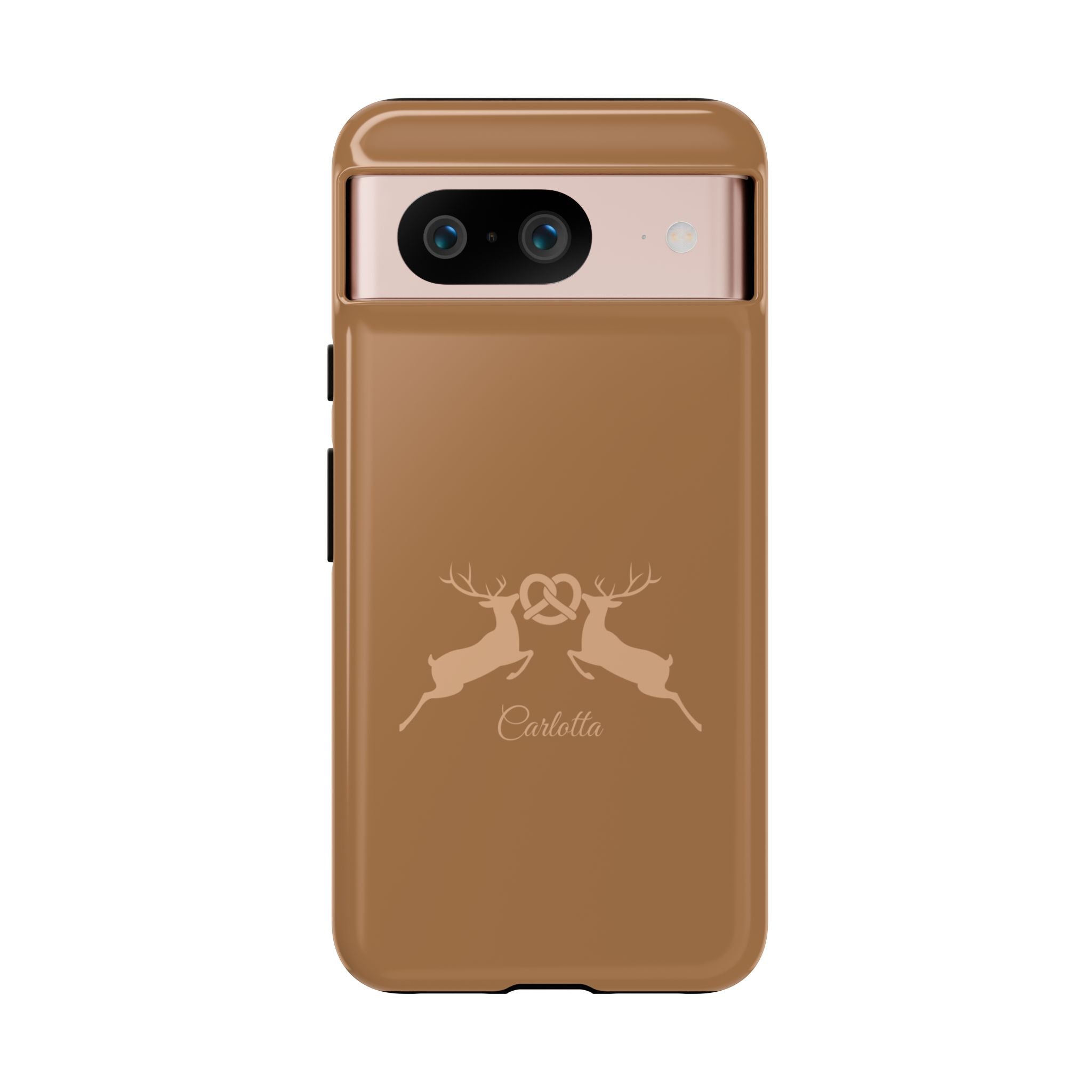 HIRSCH COGNAC– Personalisierte Handyhülle mit Dual-Layer-Schutz
